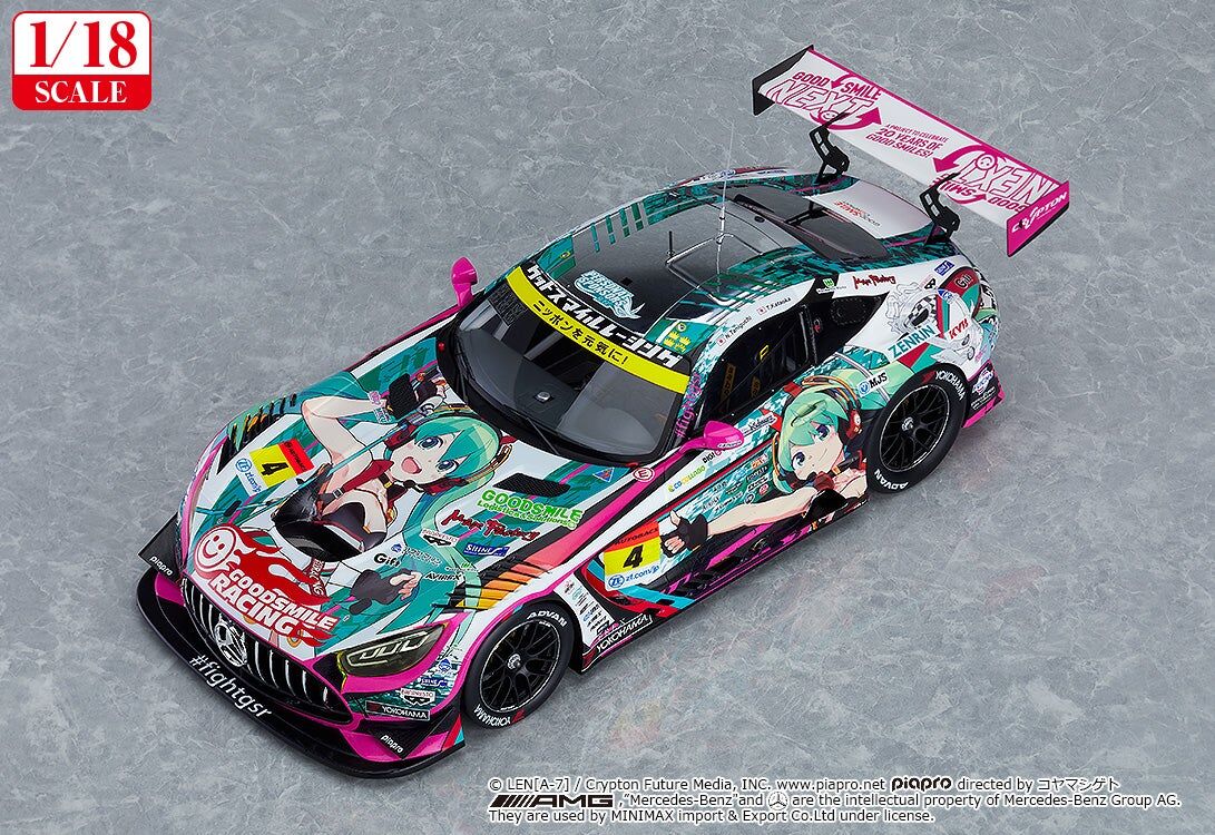 初音未來GT計畫 1/18 Good Smile 初音未來 AMG 2020 SUPER GT Okayama Test Ver.