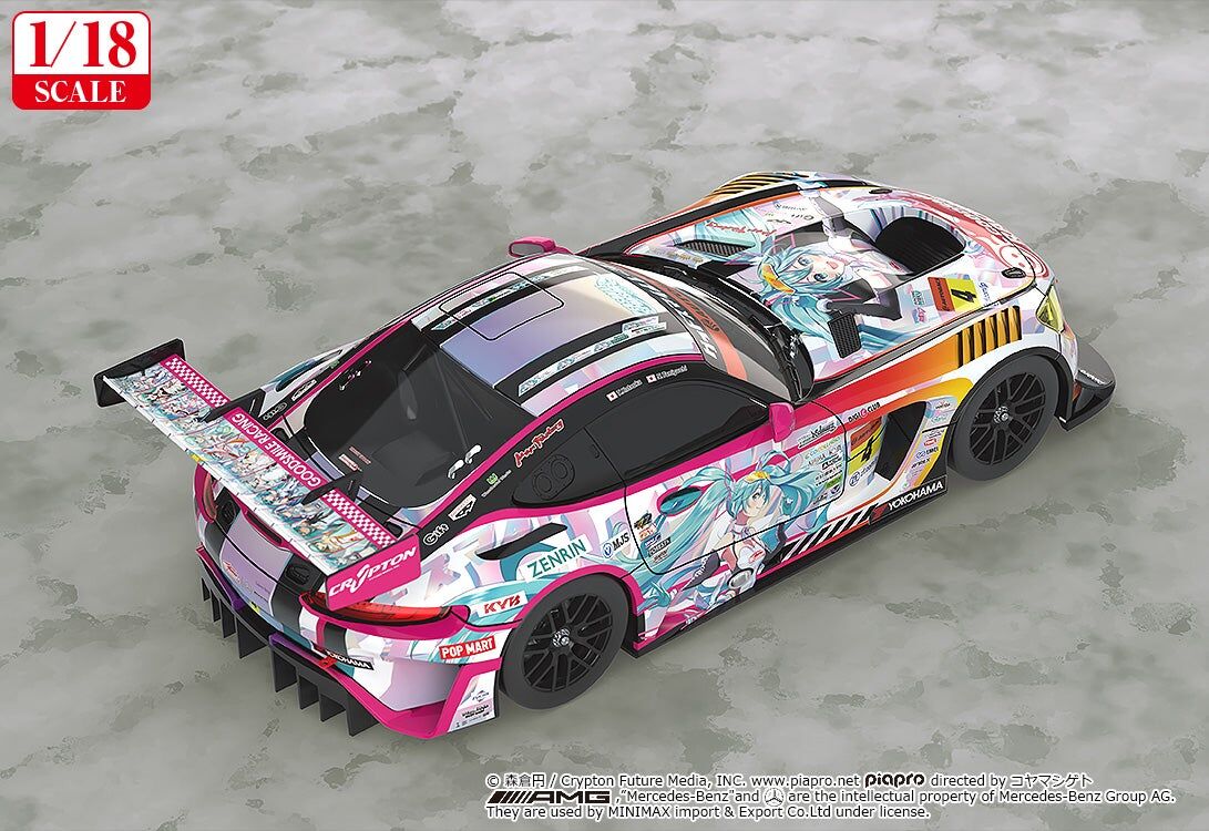 初音未來GT計畫 1/18 Good Smile 初音未來 AMG 2021 SUPER GT參戰100戰紀念 Ver.