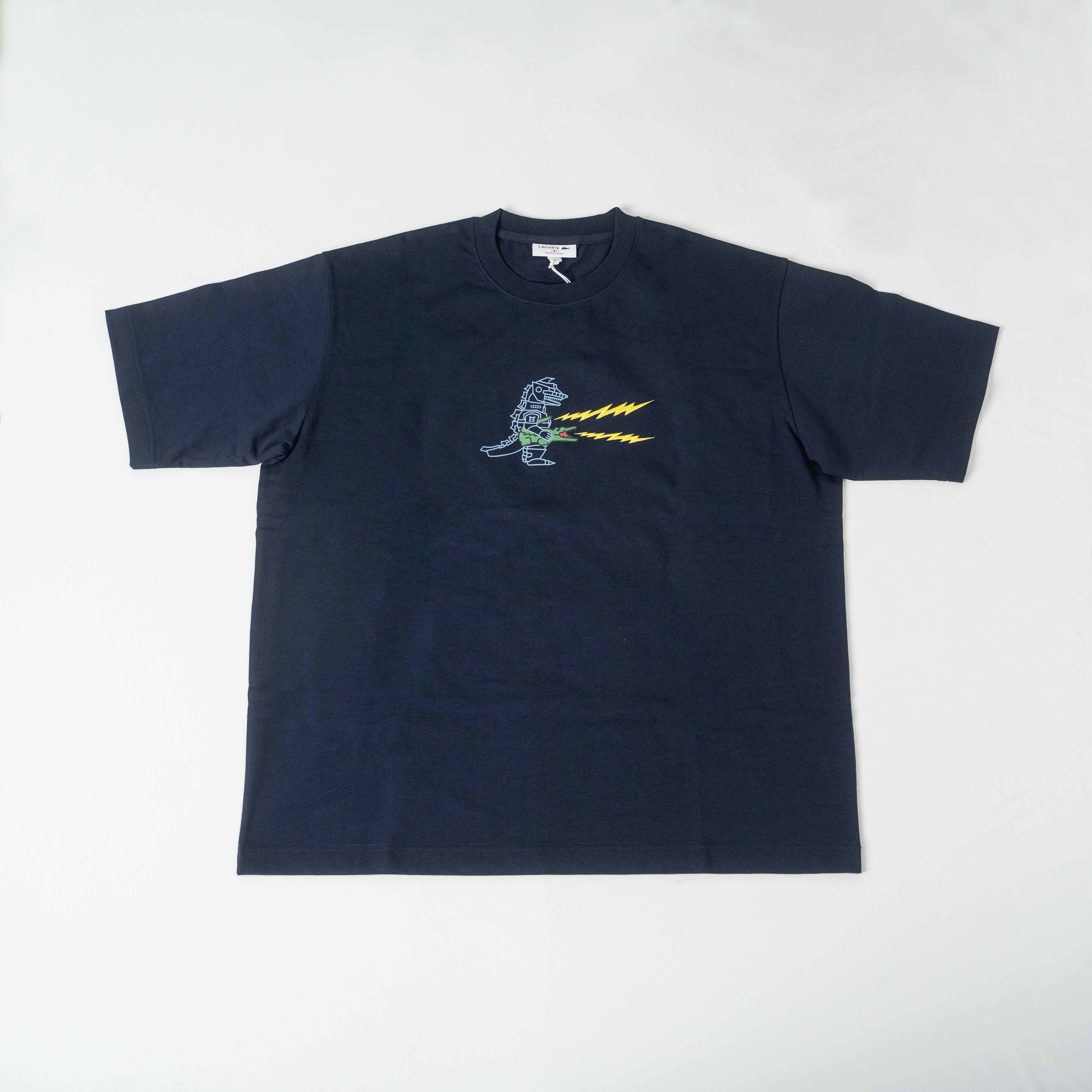 2026SS 日版 Lacoste x Godzilla 聯名 機械 哥吉拉 鱷魚 新宿店 限定 閃電 短T 現貨 TH05GZJ-99
