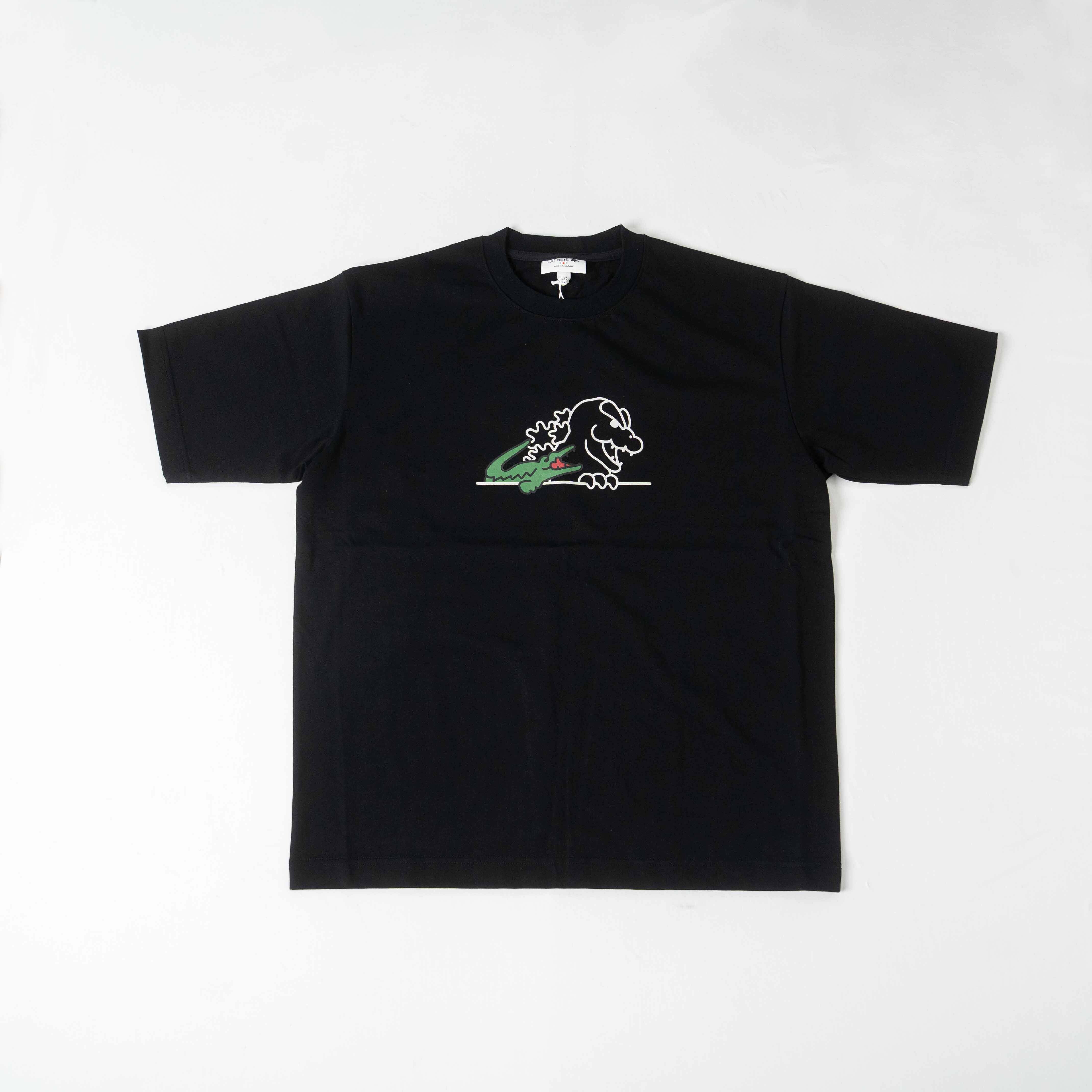 2026SS 日版 Lacoste x Godzilla 聯名 哥吉拉 鱷魚 新宿店 限定 黑色 短T 現貨 TH01GZJ-99