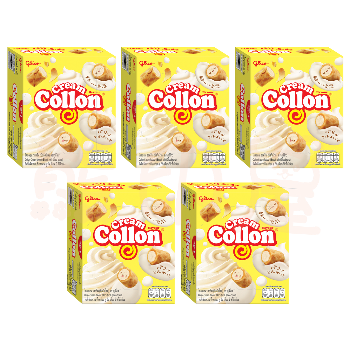 固力果 - 泰國 Collon 奶油捲心餅乾 (黃) 41G X5