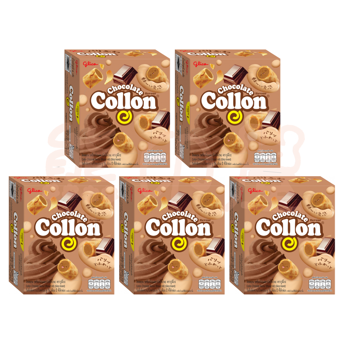 固力果 - 泰國 Collon 朱古力捲心餅乾 (啡) 41G X5