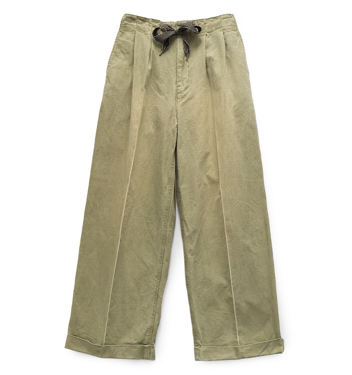 KAPITAL 2026 Canvas Easy Trousers (Center Pleated) - PRE ORDER ITEM (預訂中)
