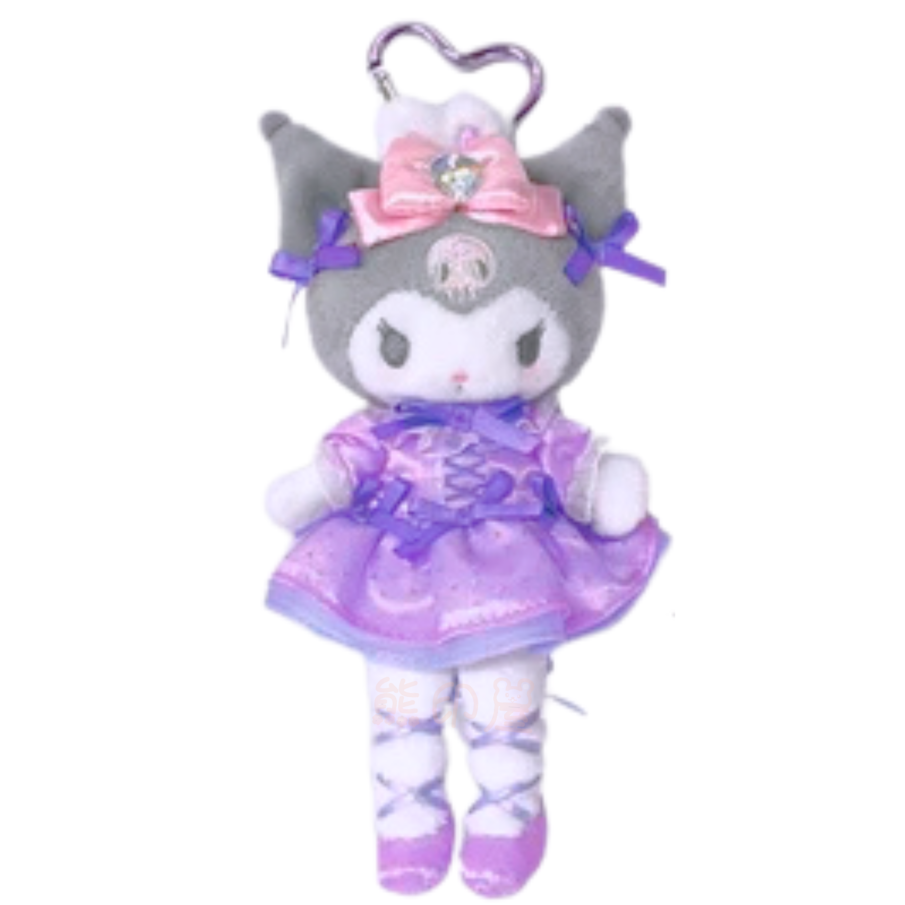 Kuromi 芭蕾舞長腿款毛公仔吊飾 掛飾 [平行進口]