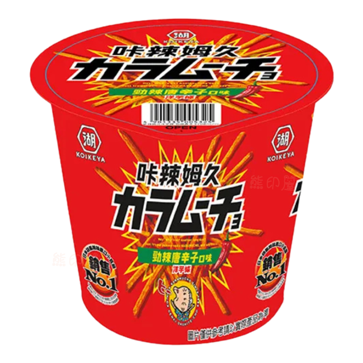 湖池屋 卡辣姆久薯條杯 勁辣唐辛子口味 65G