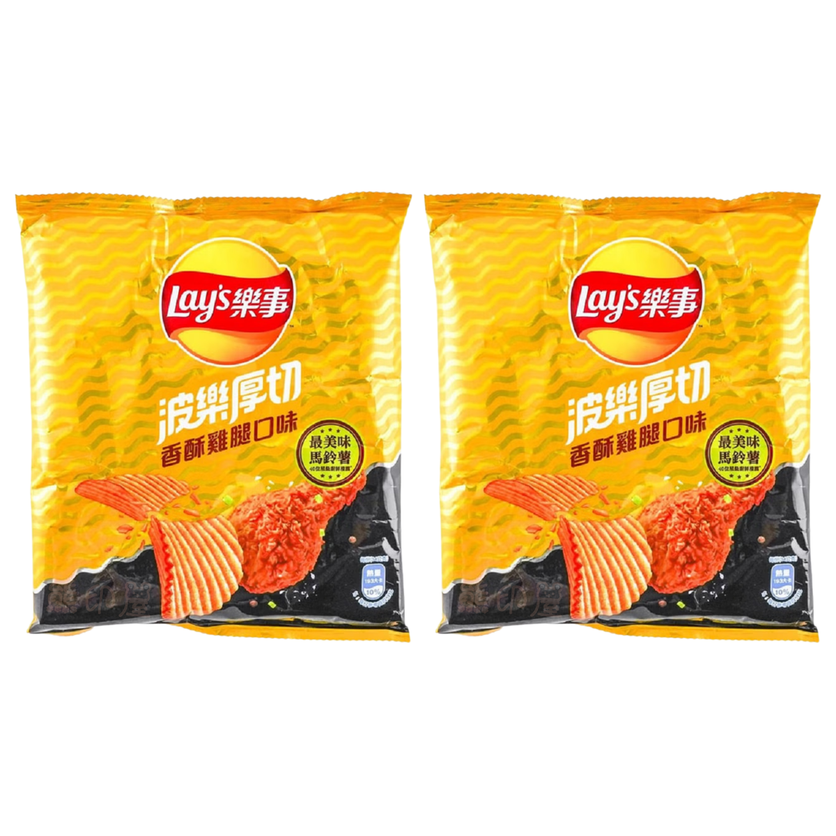 樂事 波樂厚切薯片 香酥雞腿味 34G X2