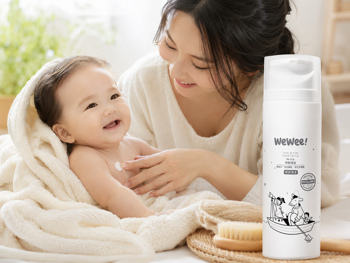新生兒敏感肌寶寶乳液推薦 WeWee 寶貝潤潤乳