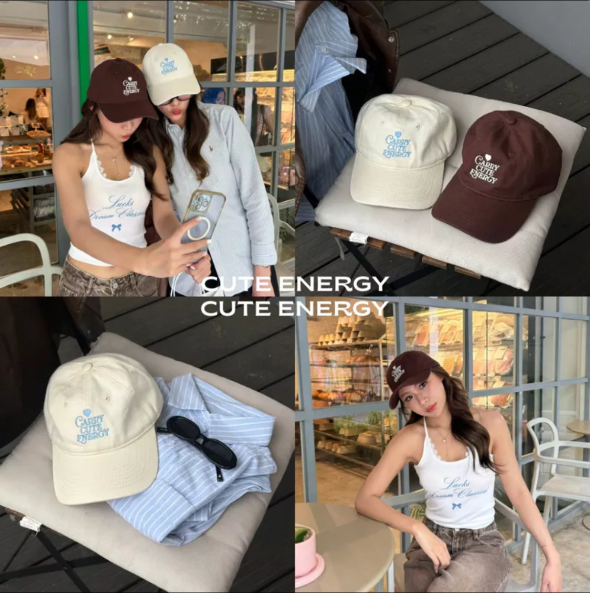泰國熱搶 Cute Energy Club Mocha Mood 刺繡棒球帽