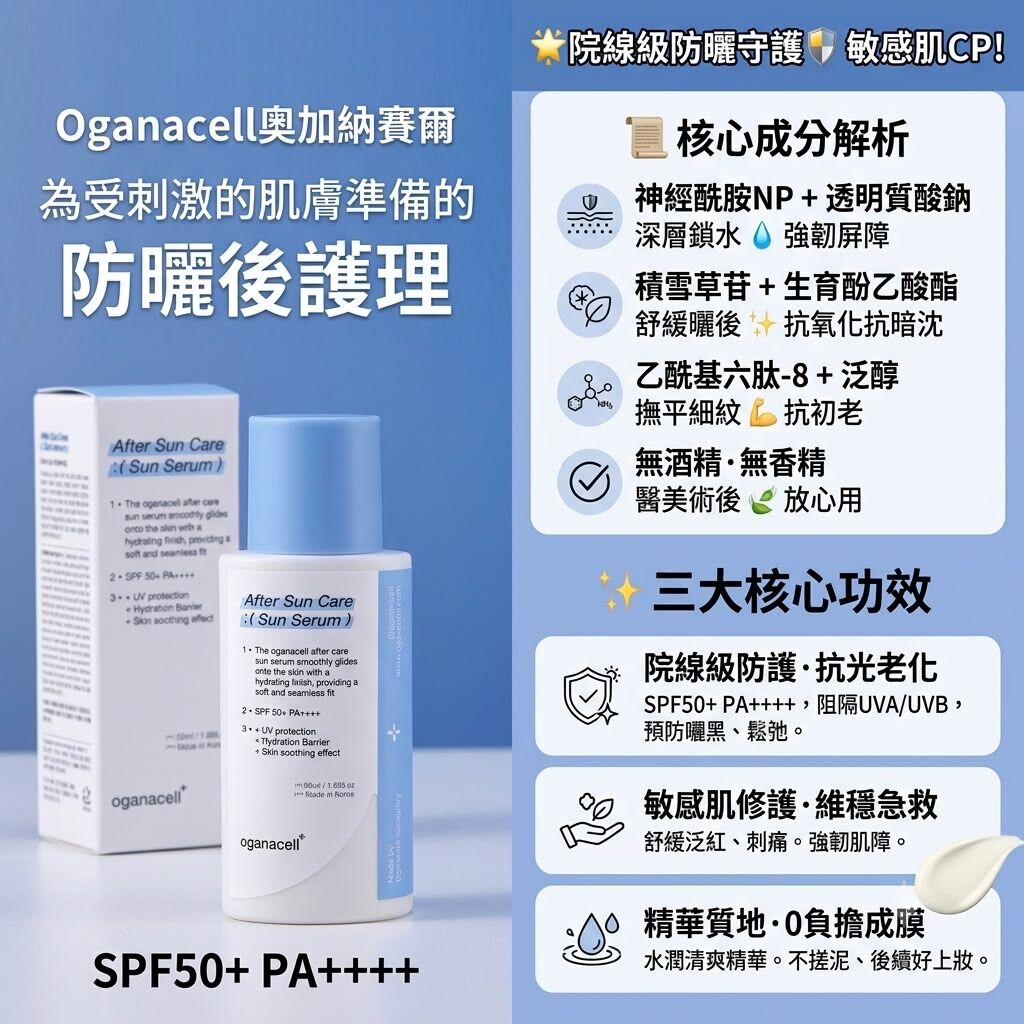 UE74 OGANACELL  防曬精華乳  50ml  $239 3件起$199/1 買三支送6支10ML旅行裝