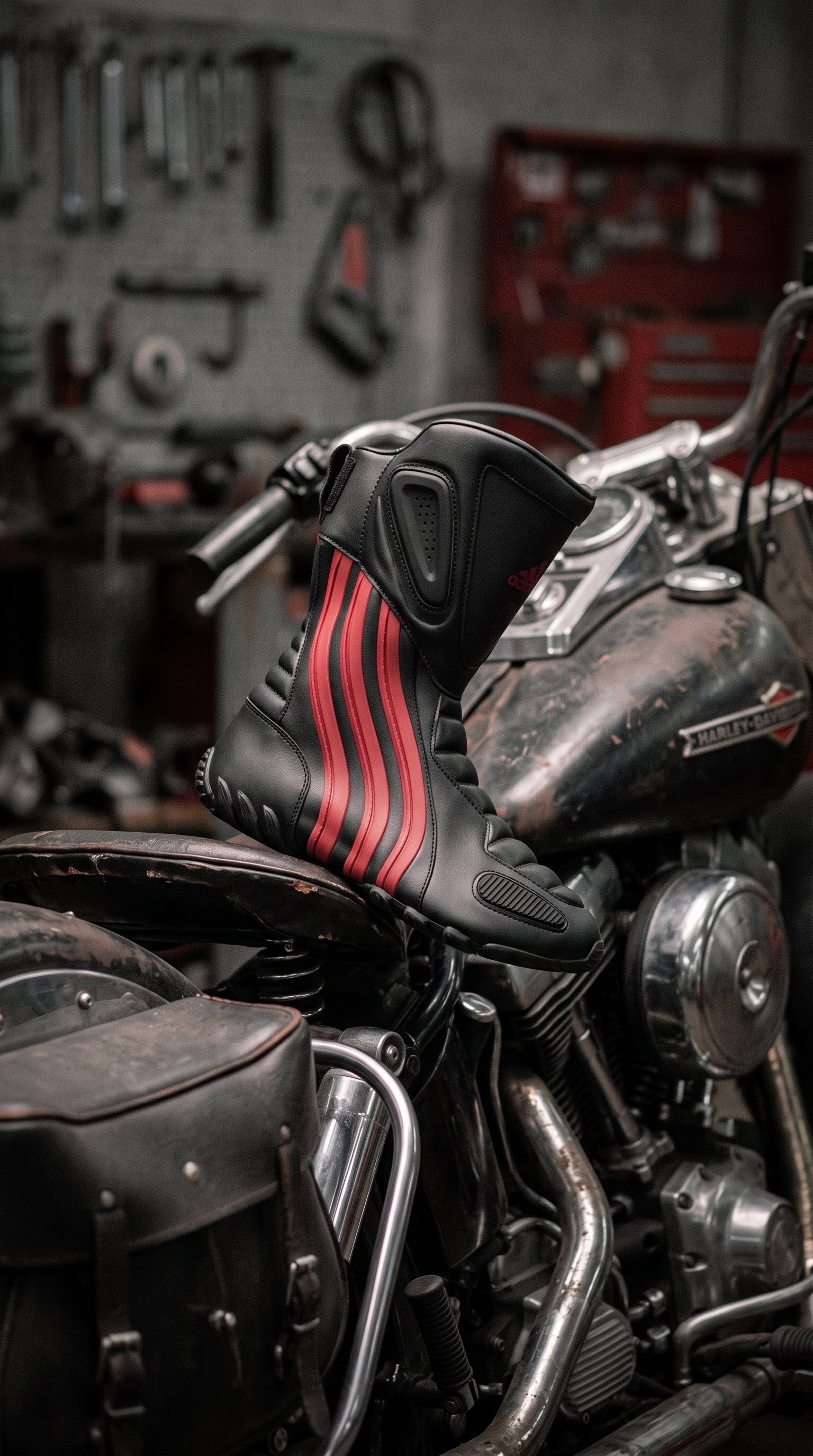 【Focus Store】預購 Adidas Ghost Moto Mid "Black Red" 黑紅 機車靴 KI6799