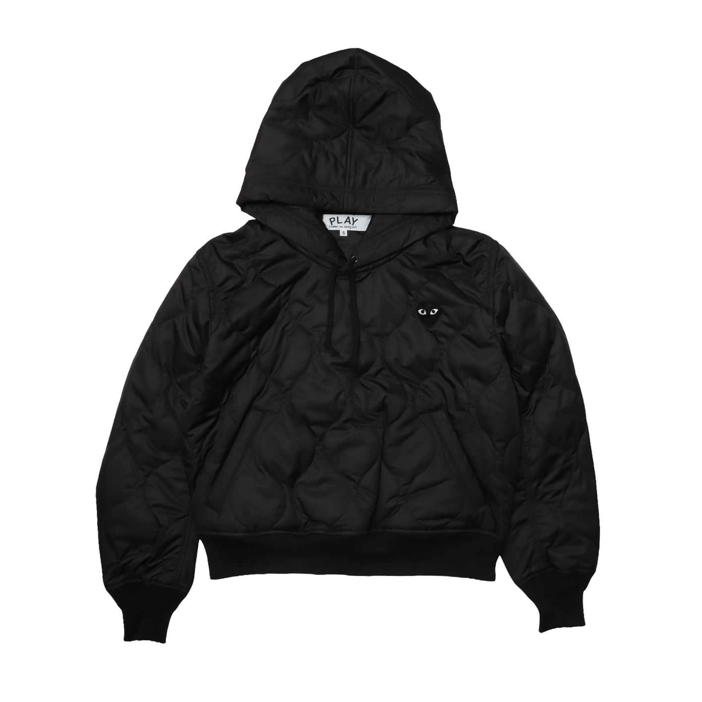 『日本連線中』2026SS CDG PLAY Polyester Quilted Jacket with Black Emblem 川久保玲 愛心 外套 AX-J002-051
