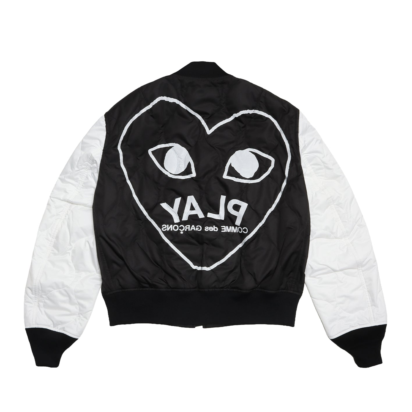 『日本連線中』2026SS CDG PLAY Polyester Quilted Jacket with Black Emblem 川久保玲 愛心 外套 AX-J001-051