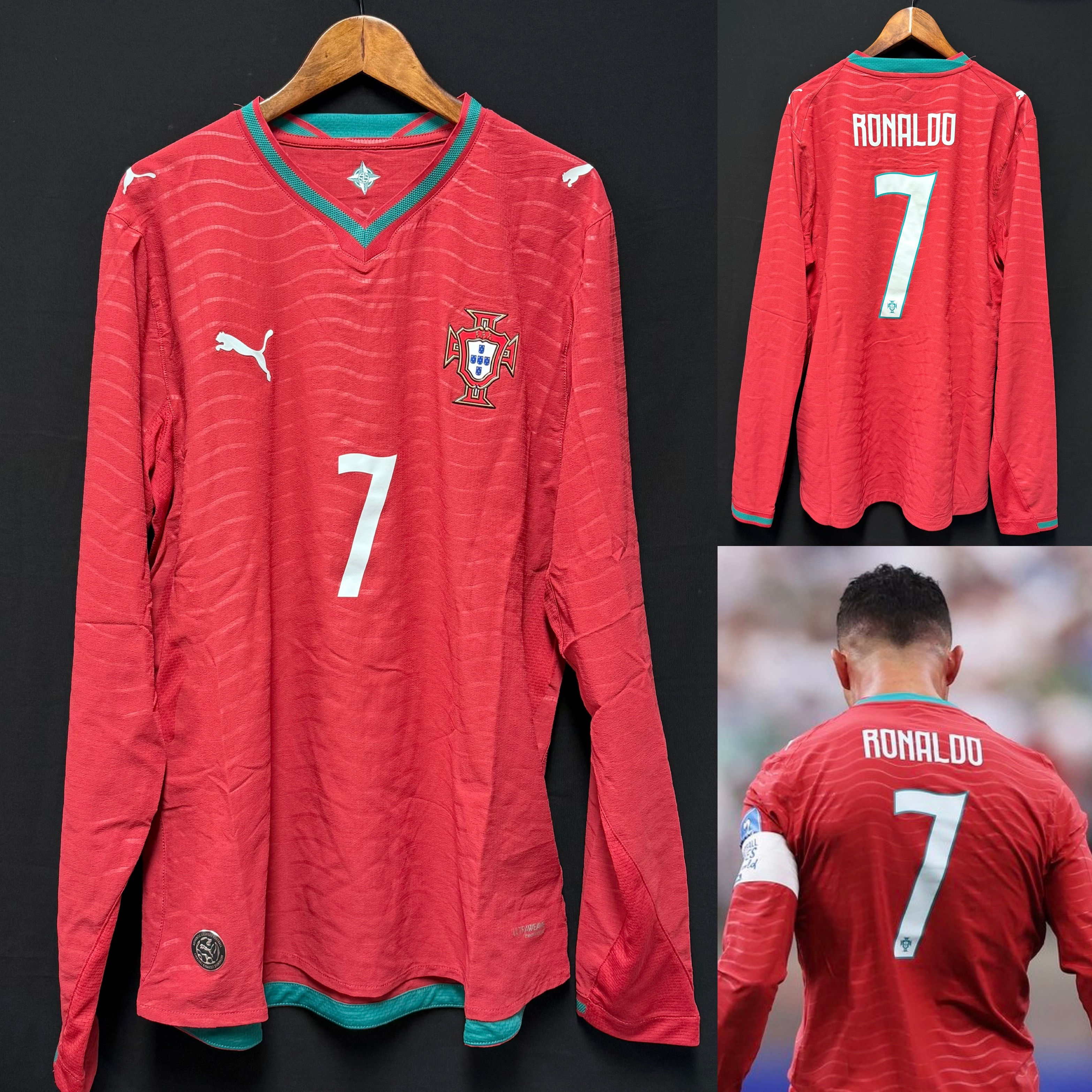(Player Issue) Portugal 2026 FIFA World Cup Nike L/S Home Player Issue Shirt #7 RONALDO