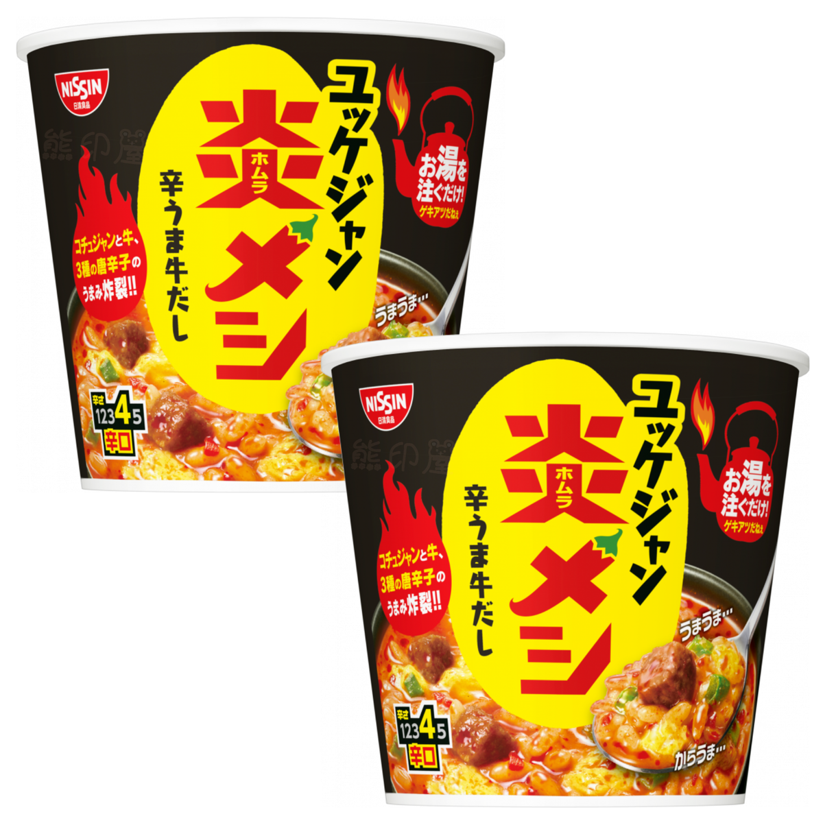 日清 炎飯 韓式辣牛肉湯泡飯 即食泡飯 杯裝 89G X 2