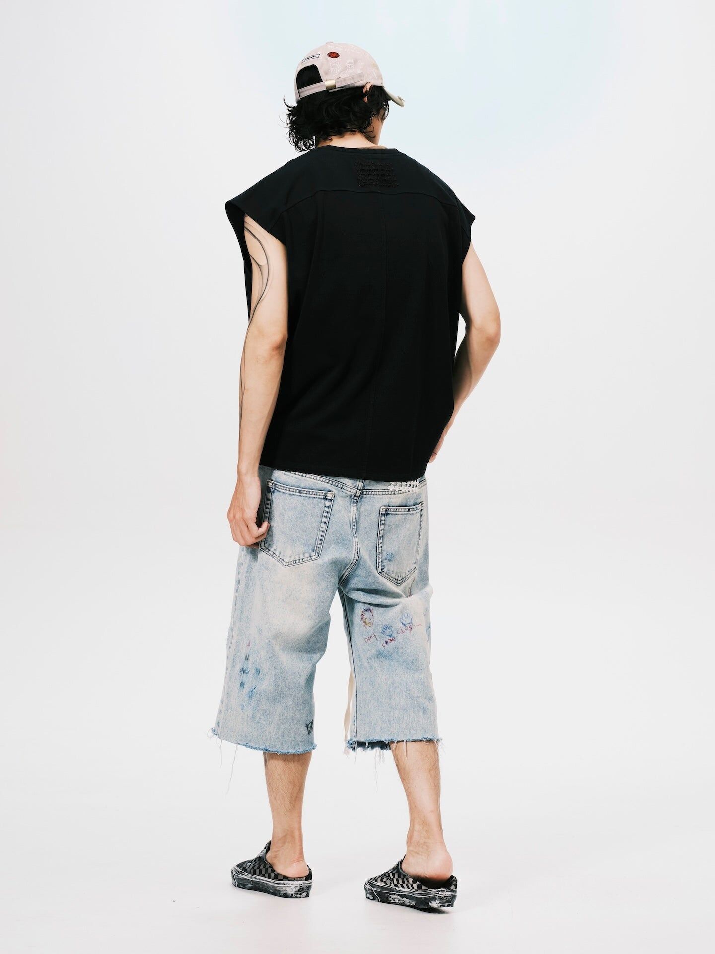 ANOWHEREMAN｜Oversize Muscle Tee (Black)