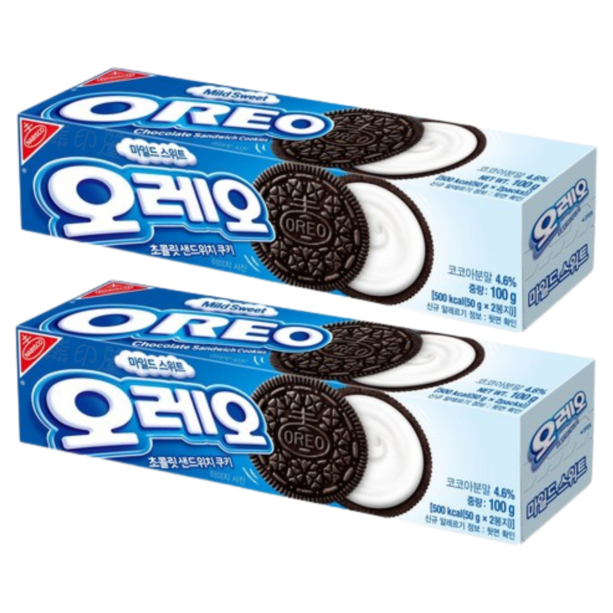 韓國 OREO 朱古力夾心餅 (微甜) 100G (白) X2