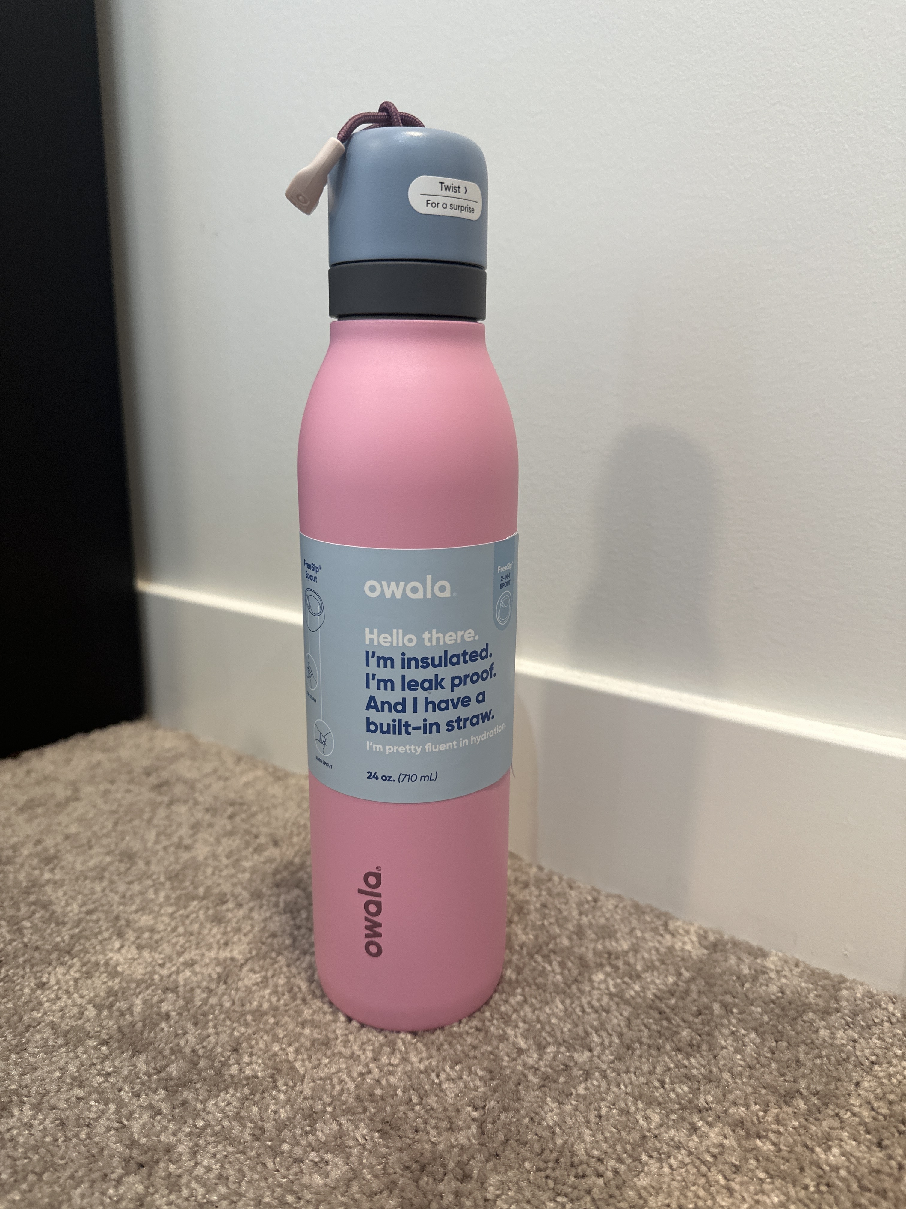 US24 Owala 粉紅色 不鏽鋼防漏水樽 710ml FreeSip Twist