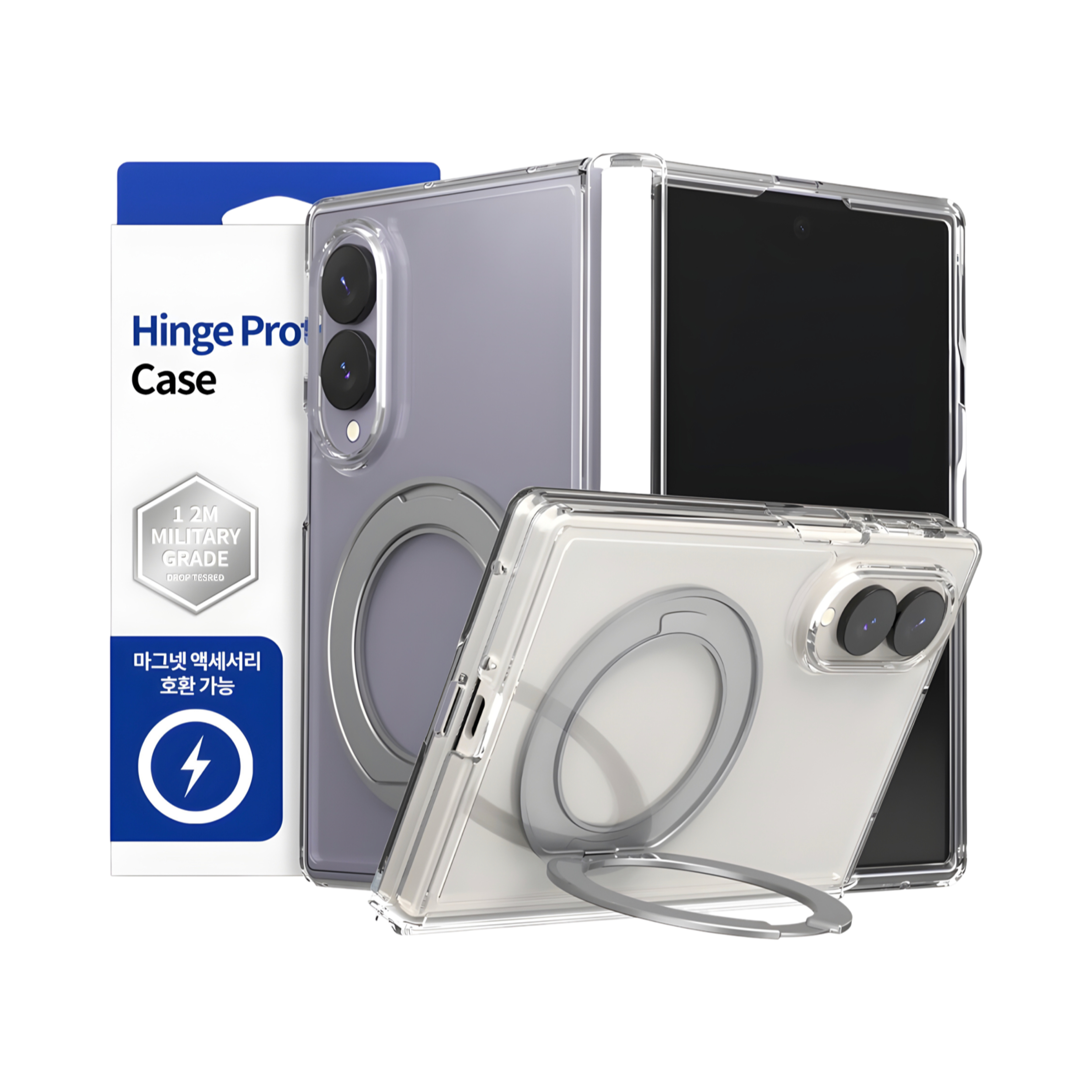 Araree Galaxy Z Fold 8 Duple 360 M Stand 軍事防撞轉軸防護磁吸支架保護殼