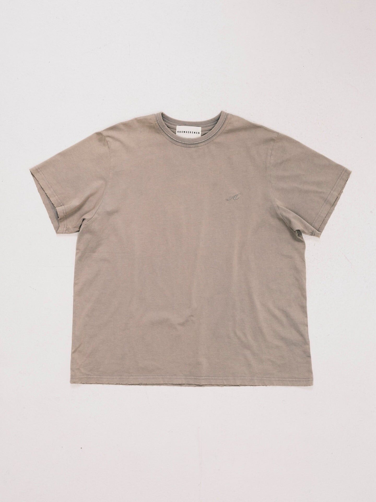 ANOWHEREMAN｜"A" Oversize SS Tee (Beige)
