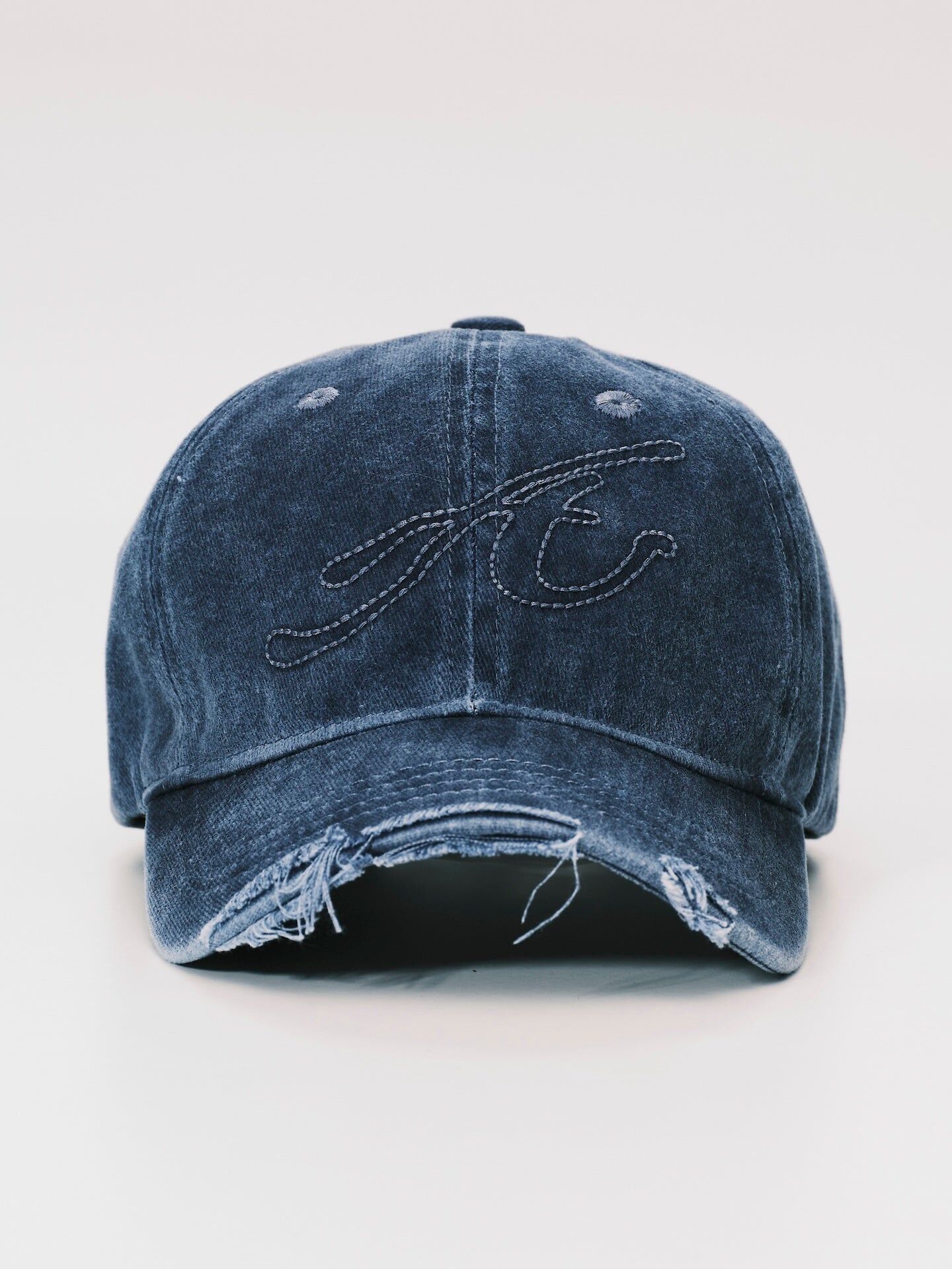 ANOWHEREMAN｜Raw Edge Baseball Cap (Blue)