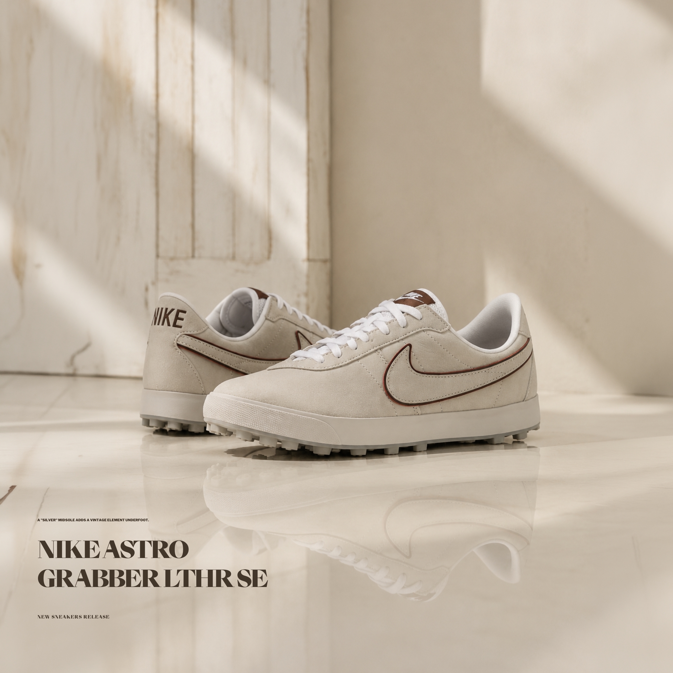NICEDAY 代購 Nike Astrograbber SE 米白 麂皮 米色 復古 平底 摩卡 男鞋 IW1242-009
