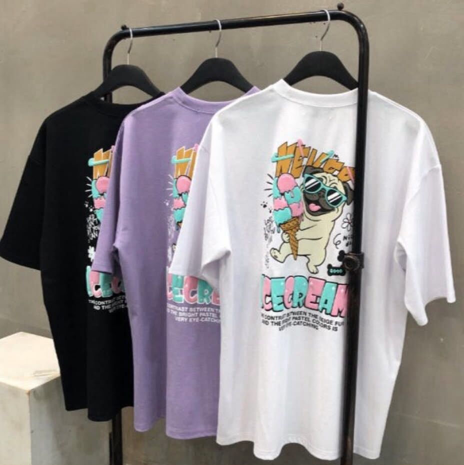 狗圖案短袖Tee Double-B-046T