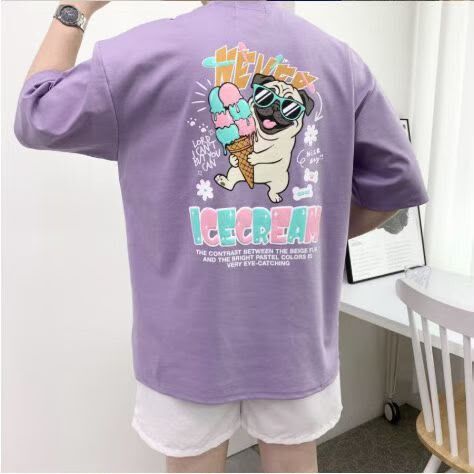 狗圖案短袖Tee Double-B-046T