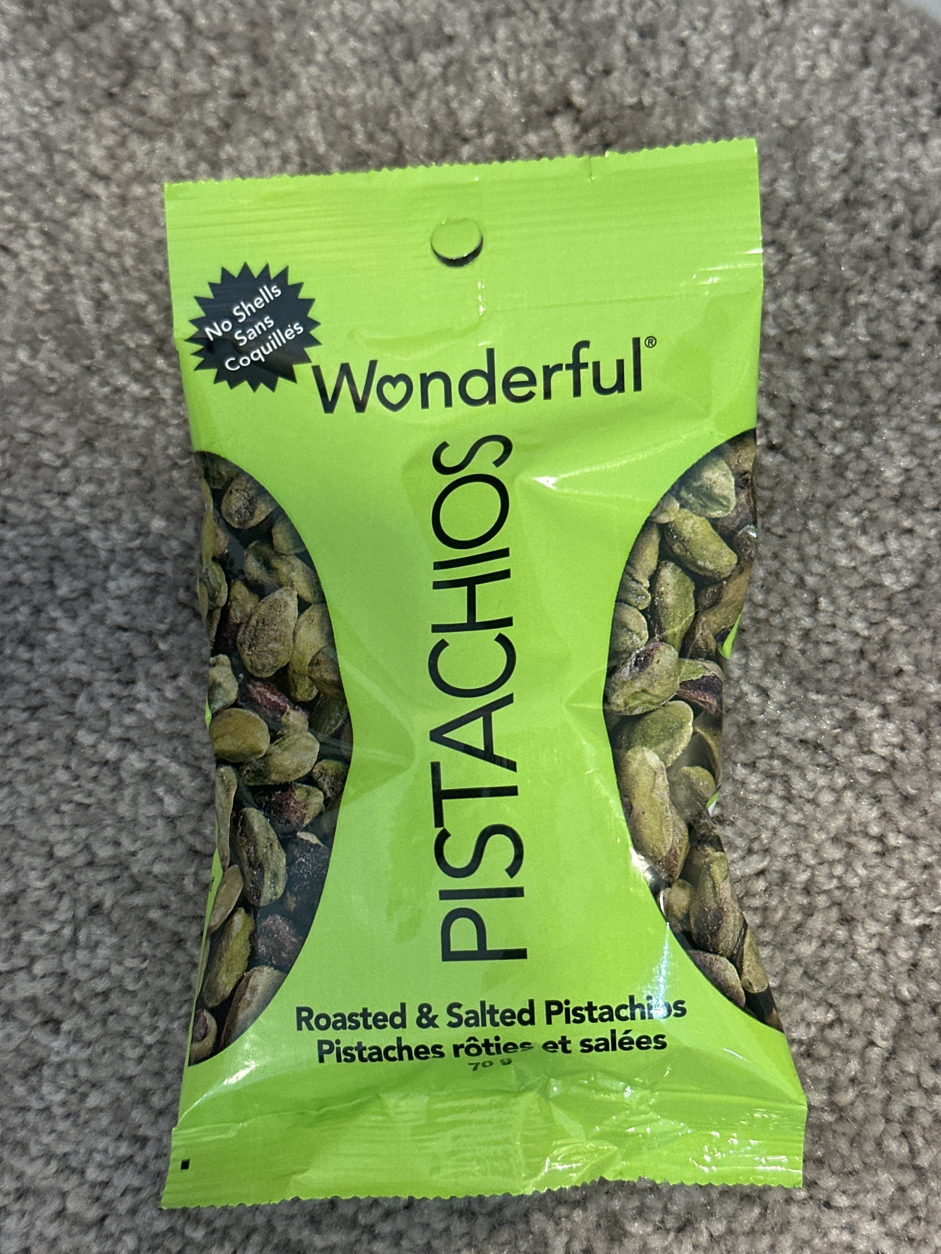 US04 Wonderful 海鹽烤開心果 (冇殼) 70g  x2包  **到期日: 約 2027/02