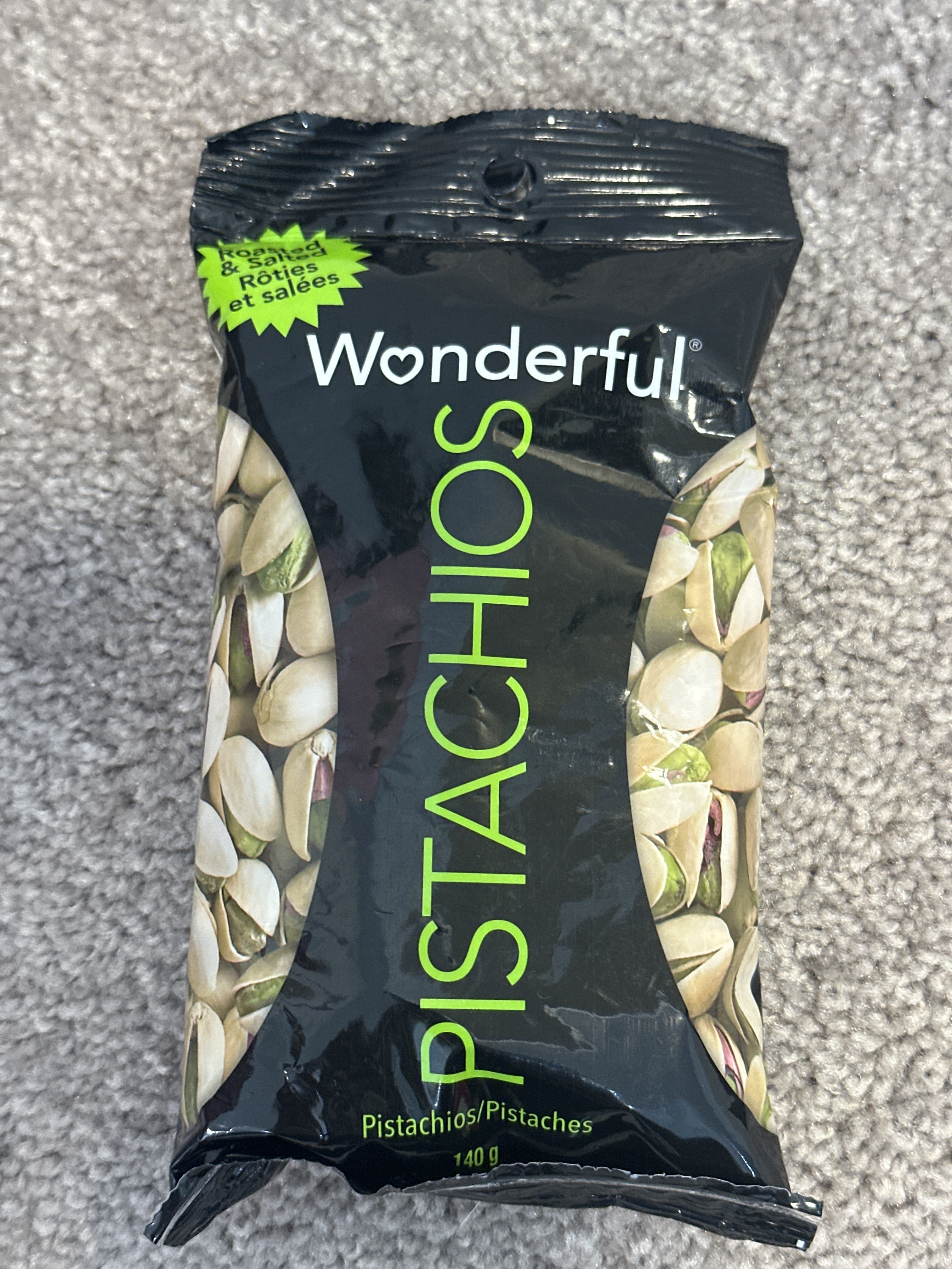 US03 Wonderful 海鹽烤開心果 (有殼) 140g  x2包  **到期日: 約 2027/01