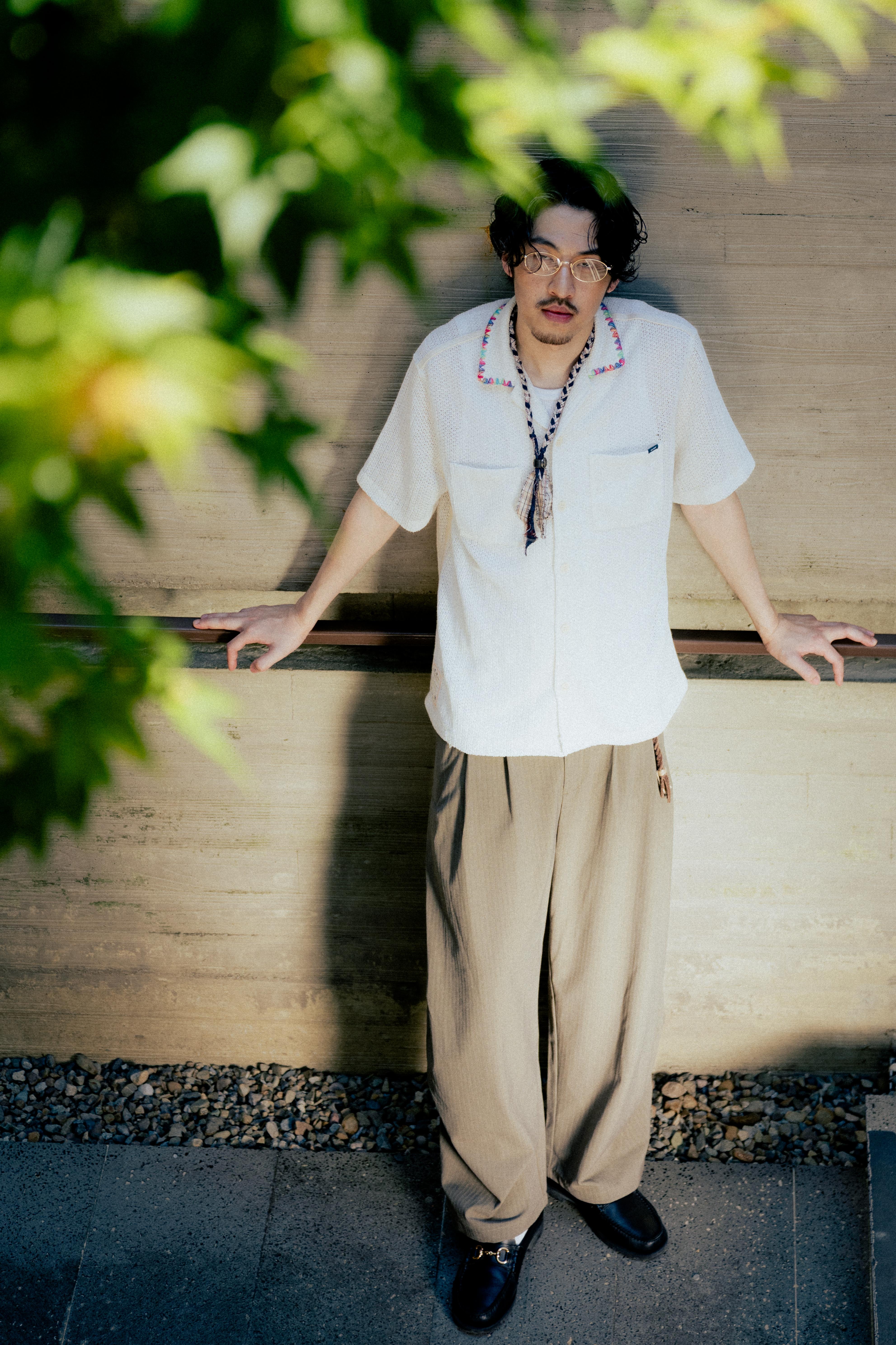 Striped Japanese Lantern Wide Pants | Hojicha｜Hong Kong Original Design
