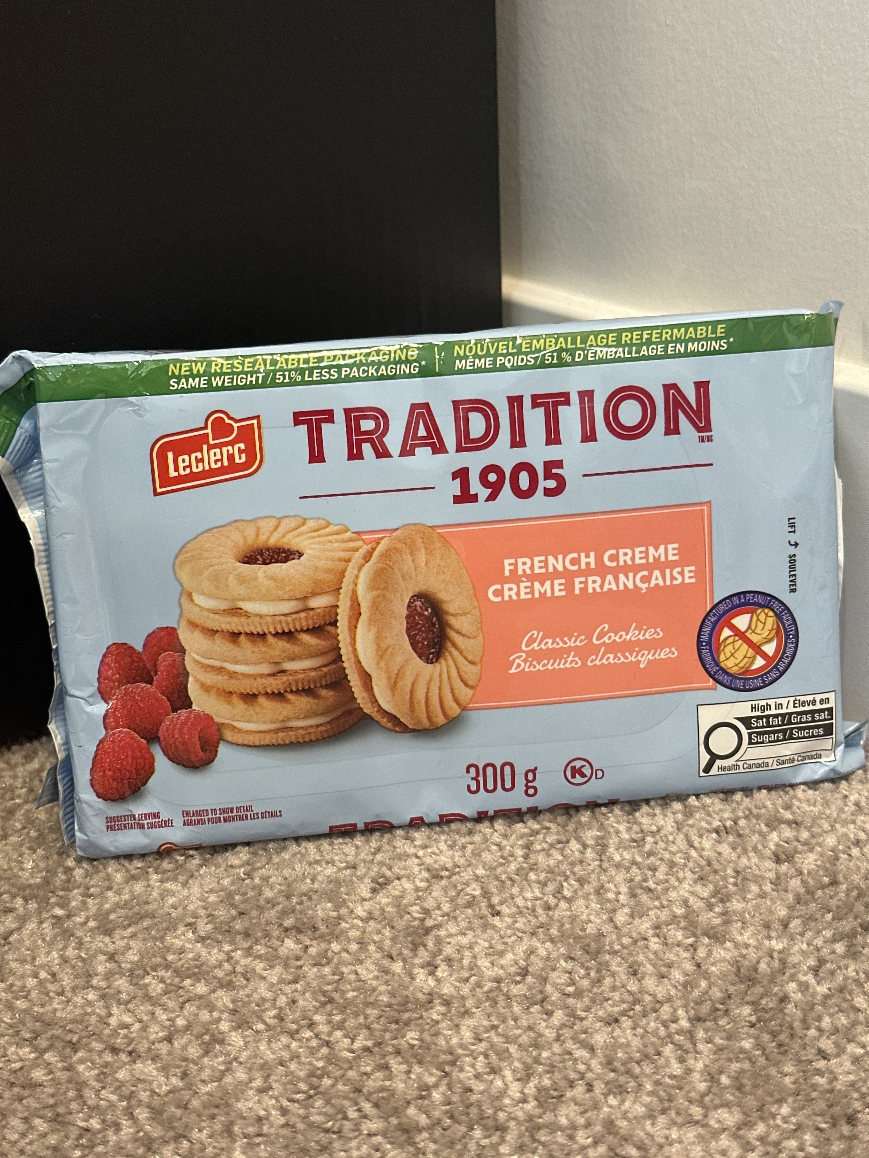 US10 Leclerc 傳統法式忌廉餅 French Creme Cookies 300g   **到期日: 約 2027/01