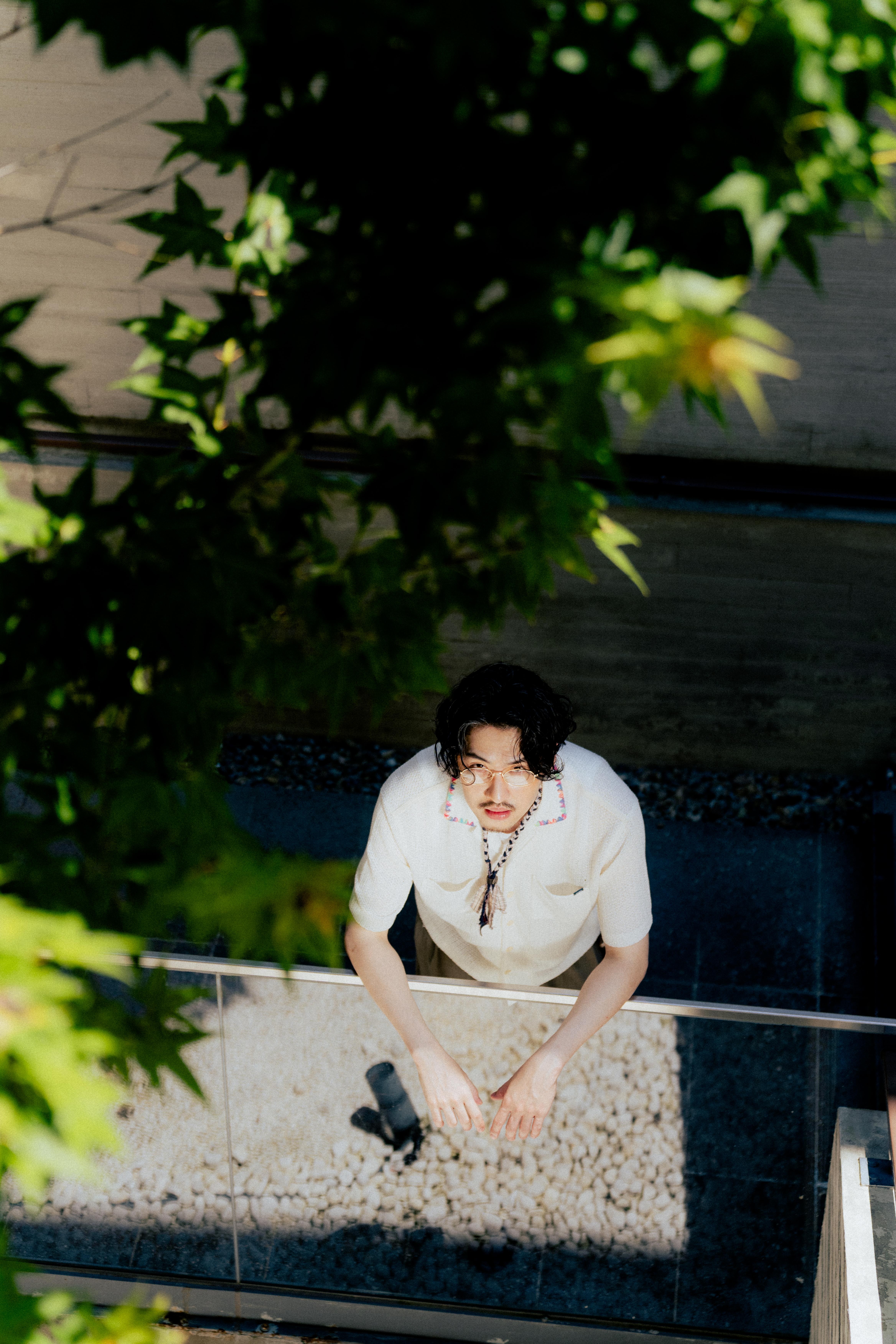 【pre-order】Mesh Contrast Collar Shirt | Creamy White｜Hong Kong Original Design