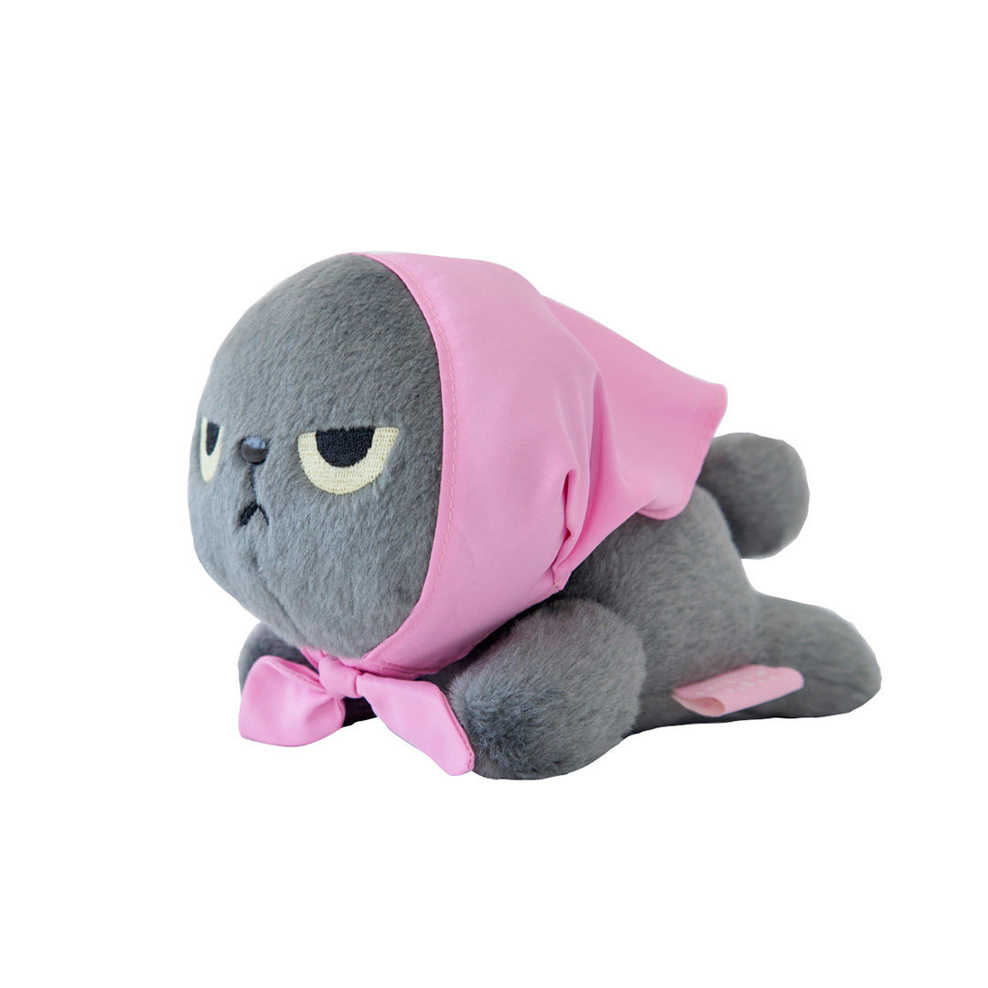 ANGRY MACHIKO STUFFED ANIMAL LYING DOWN