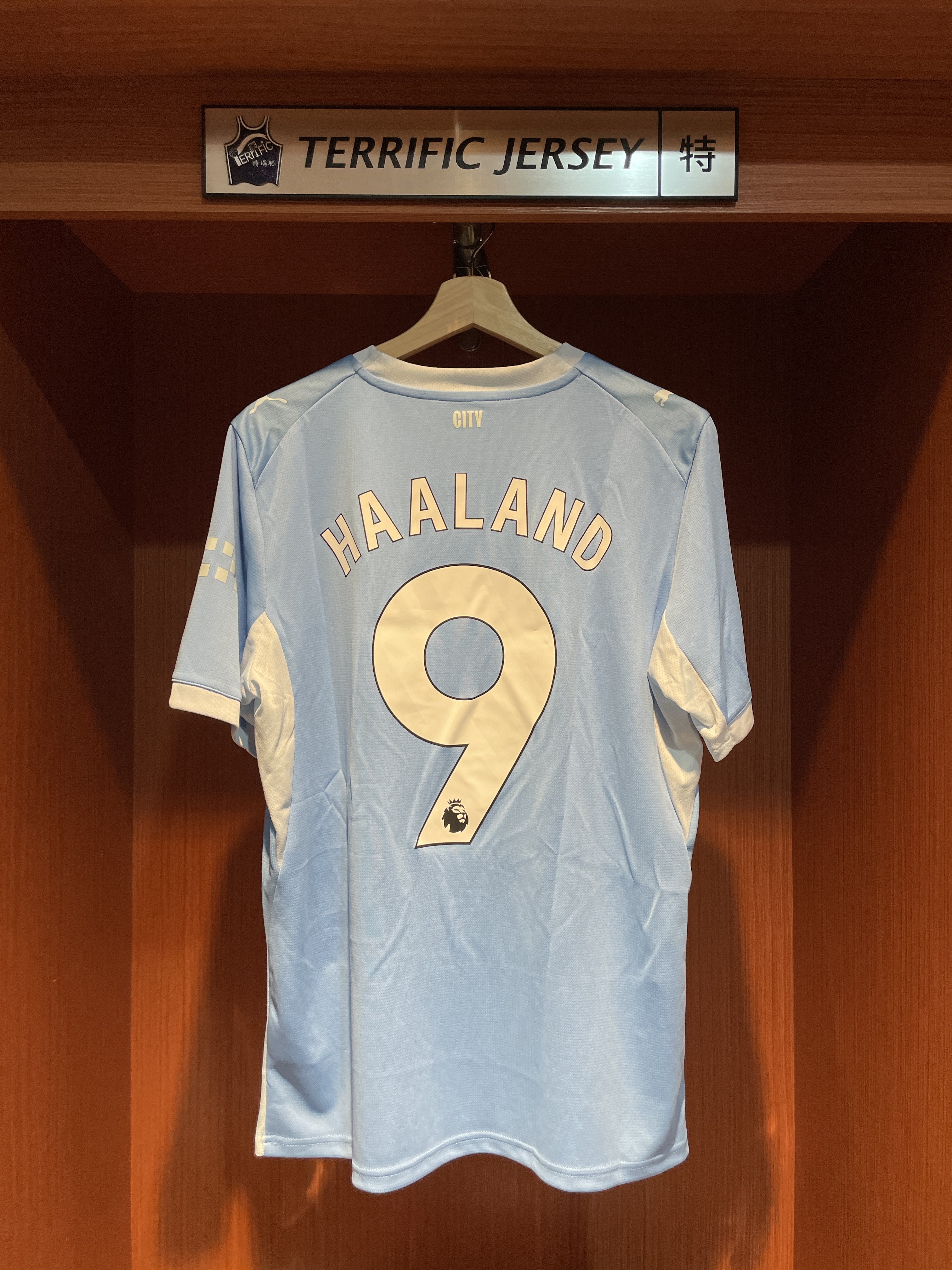 Premier League足球 Erling Haaland 曼徹斯特城 曼城水藍 26-27 英超 Home Puma Replica Jersey 球迷版 燙印 全新