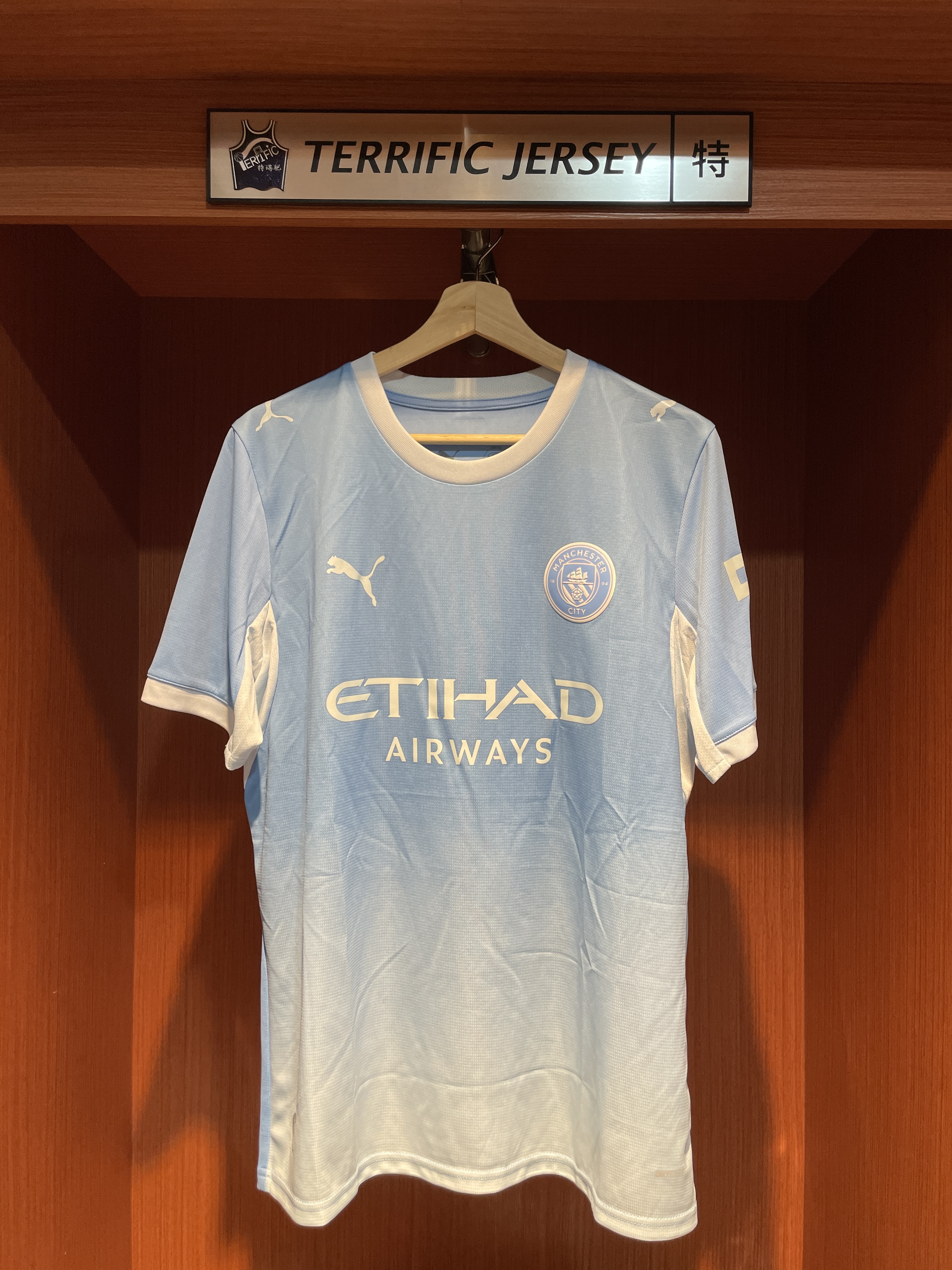 Premier League足球 Erling Haaland 曼徹斯特城 曼城水藍 26-27 英超 Home Puma Replica Jersey 球迷版 燙印 全新
