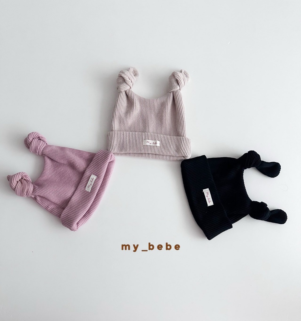 正韓秋Mybebe 嫩嬰雙耳朵直條帽