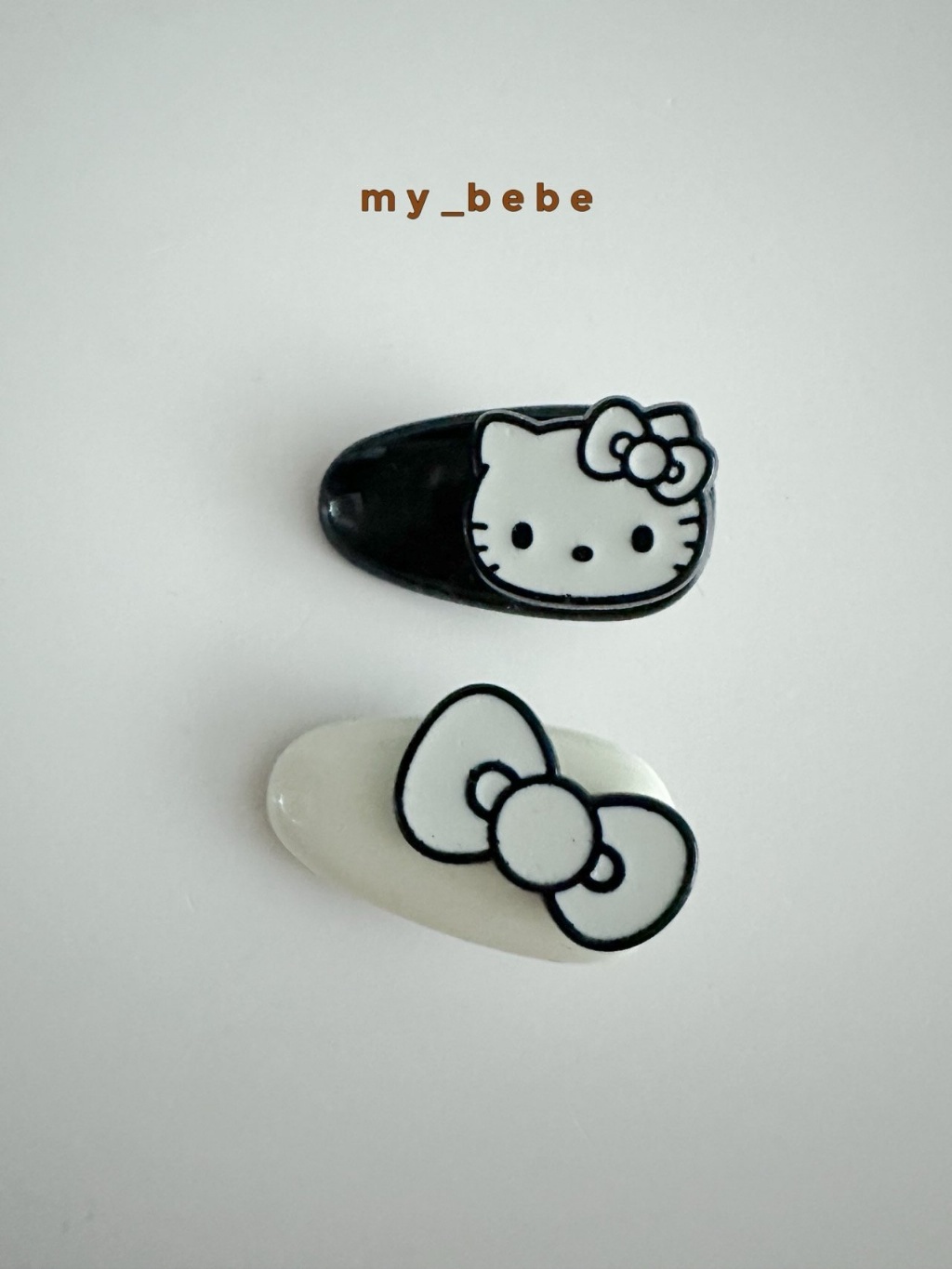 正韓秋Mybebe 黑白小貓髮夾