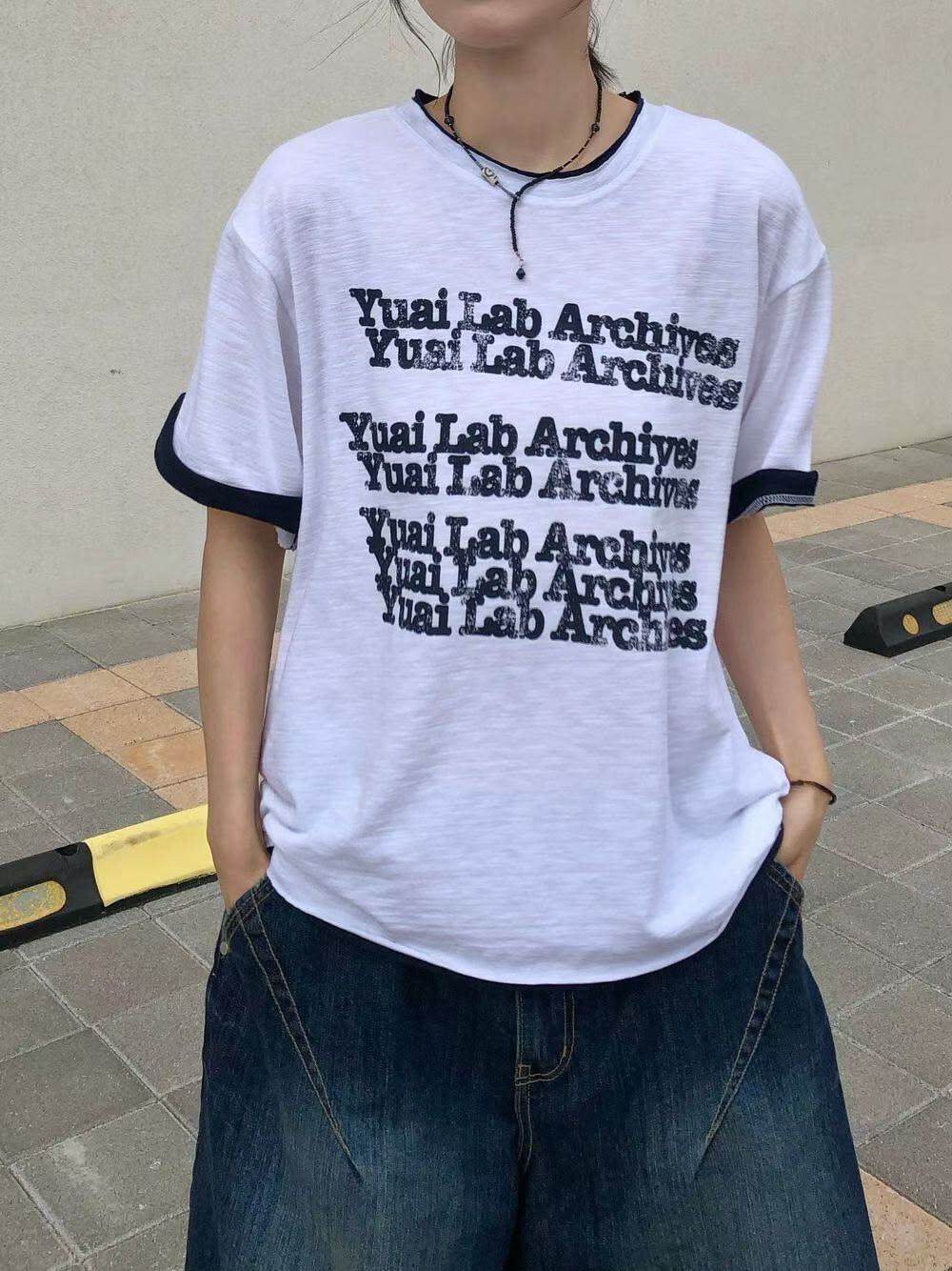 英文字短袖Tee UNUSED-183T