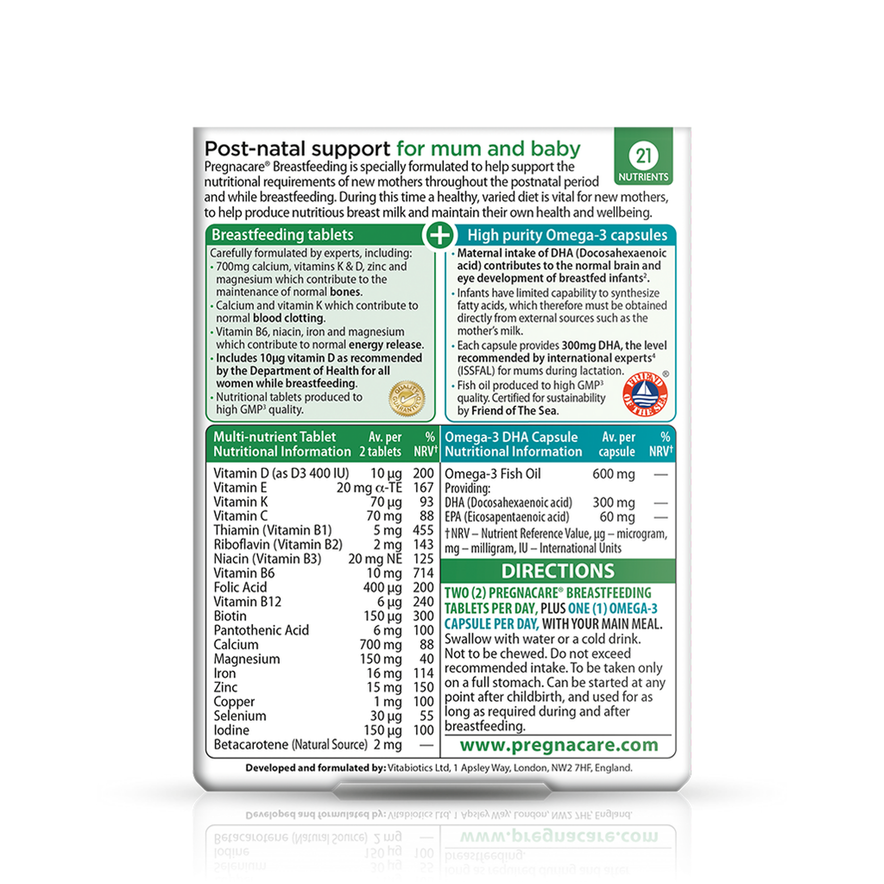 Vitabiotics Pregnacare 哺乳期營養片84粒(產婦適用)(28天份量)