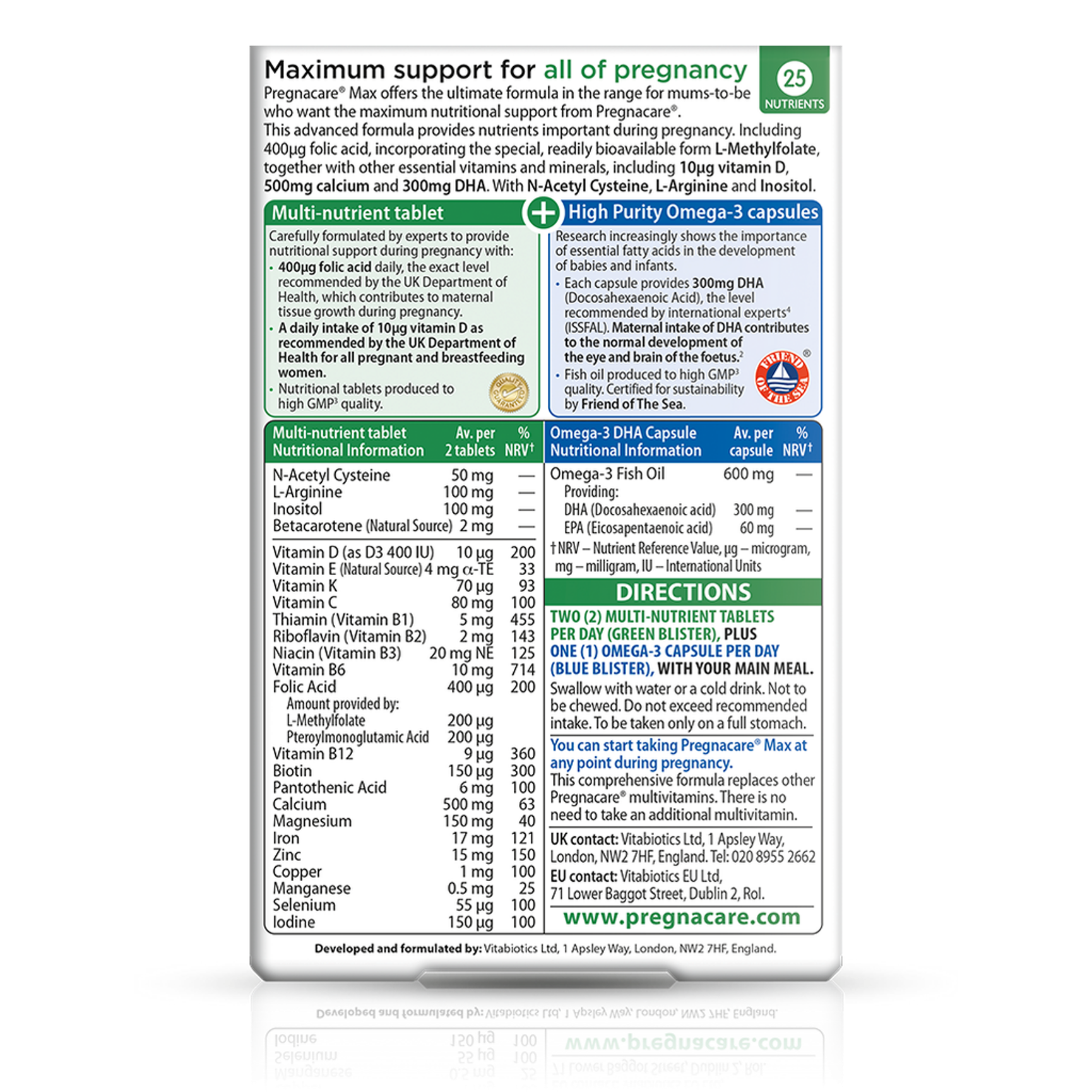 Vitabiotics Pregnacare Max 片劑 84粒(孕婦適用)(28天份量)
