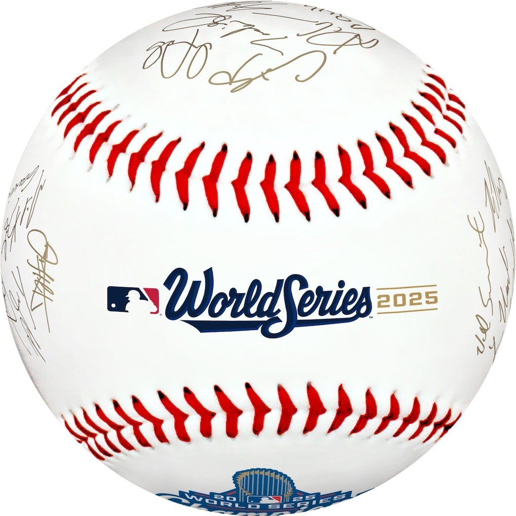MLB棒球 Los Angeles Dodgers 洛杉磯道奇 世界冠軍 連霸球 印刷簽名球 紀念球 Facsimile Signature Gold Baseball Rawlings 全新