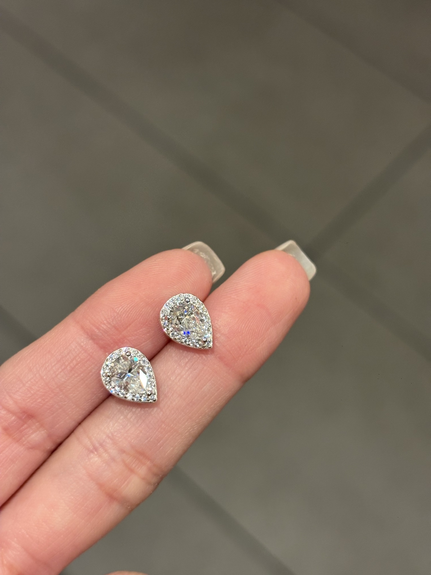 Ezra moissanite earrings