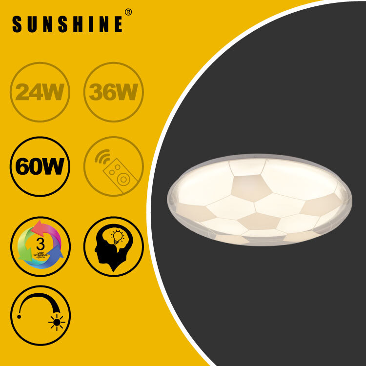 [CLF2 Football] Ceiling Light Tri-tone/Remote 3Color+Dimmable 24W / 36W / 60W