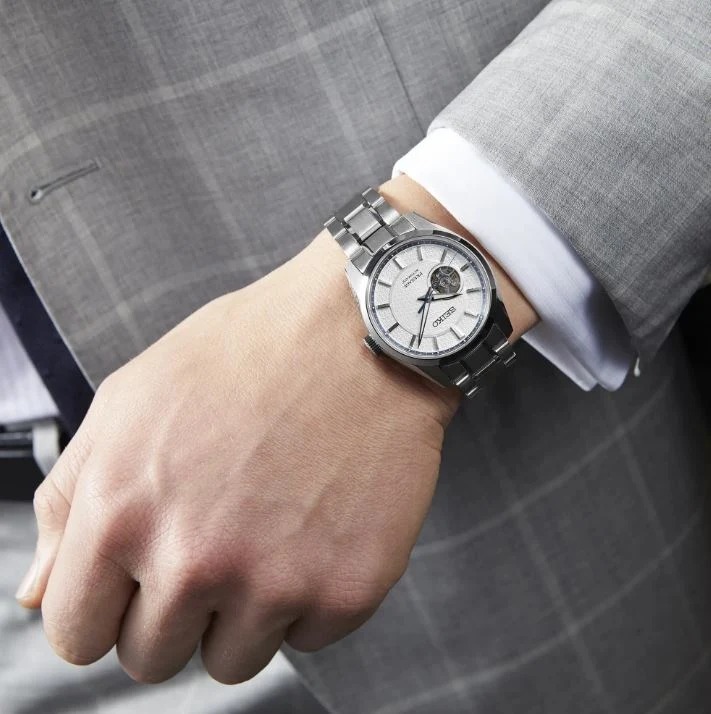 Seiko 精工 Presage Sharp Edge Series open Heart Watch SPB309 SPB309J1 , Sharp Edge 系列鏤空腕錶