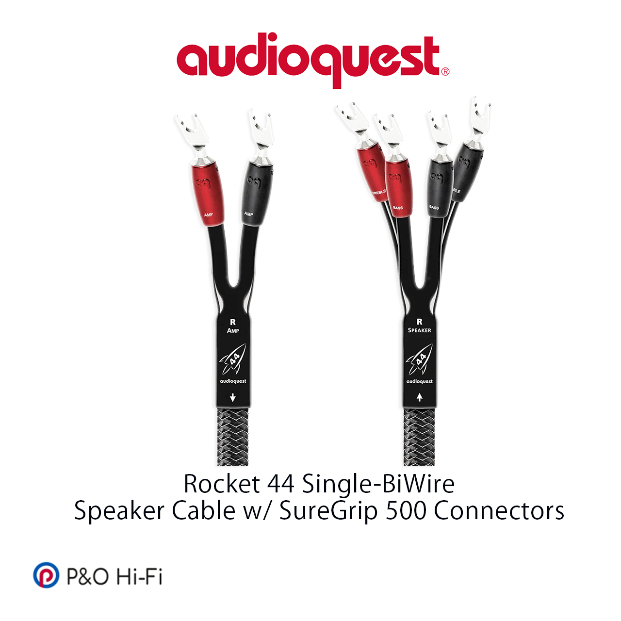 AudioQuest Rocket 44 Single-BiWire (火箭 44) Rock Series  平岩系列喇叭線 (Y 插)