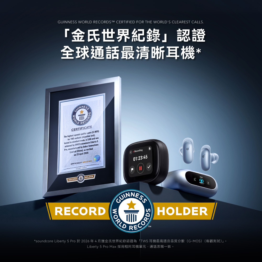全新【Anker】Soundcore Liberty 5 Pro Max 真無線藍牙耳機