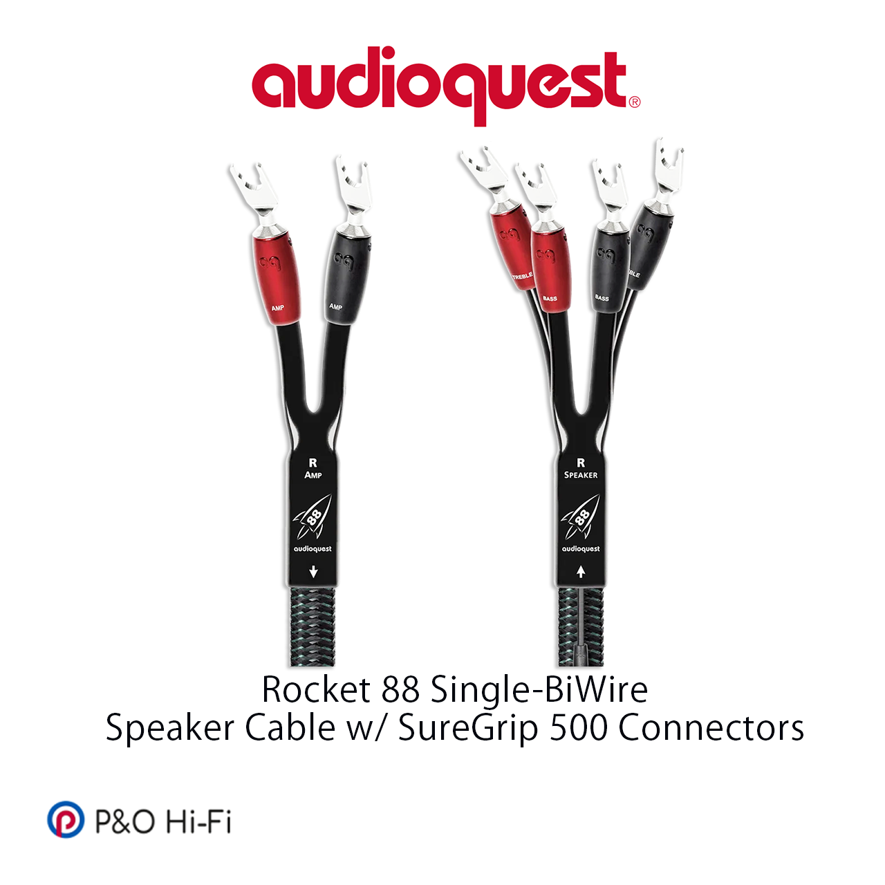 AudioQuest Rocket 88 Single-BiWire (火箭 88) Rock Series  平岩系列喇叭線 (Y 插)