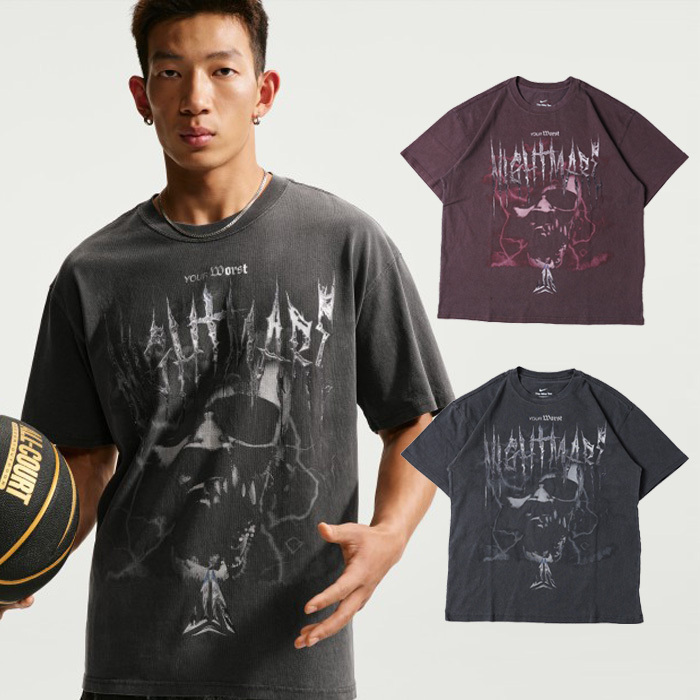 男款 NIKE JA MORANT BASKETBALL TEE 鮮紫紅 深灰 莫蘭特 印花 純棉 運動 休閒 短T【IM5067】NKTF JA