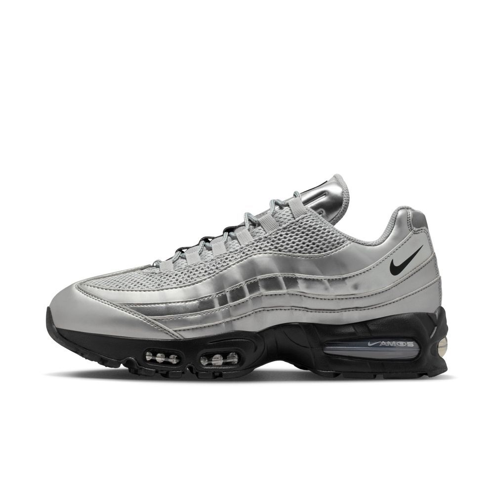 NIKE 休閒鞋 AIR MAX 95 BIG BUBBLE SE 銀黑色 氣墊 復古 男 IB6830-002