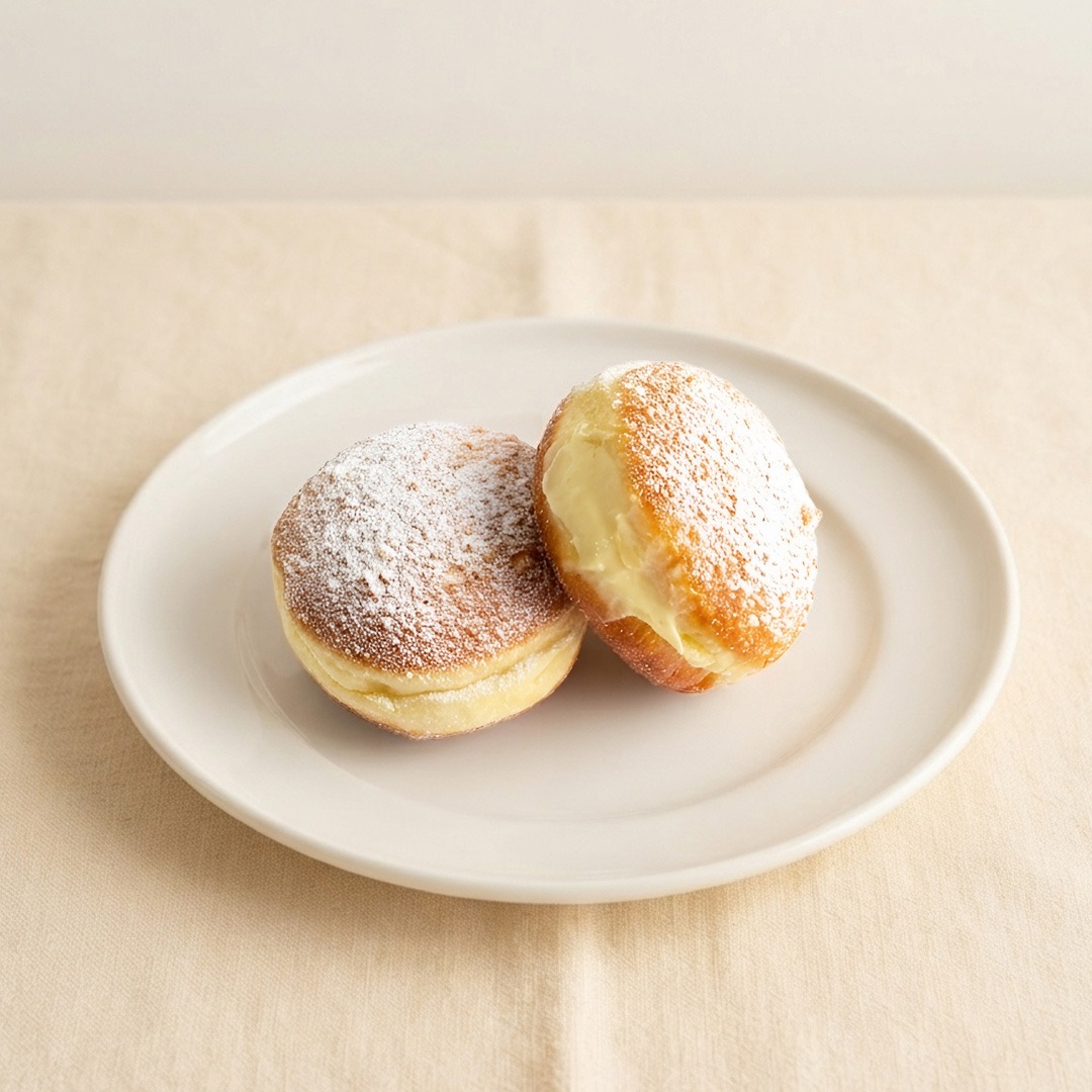 Banana Custard Bomboloni